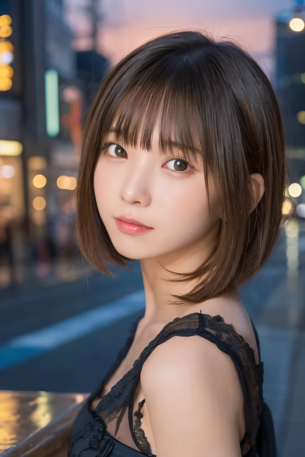 誰もいないnightの砂浜に一人、（美しい海と白い砂浜の満天のnight空：1.3）、night、真night中、darkness、Beautiful, natural, lustrous lips、short hair、Very short hair、Short cut、日本人の一人のgirl、（Beauty、繊細なgirl：1.3）、（((20-year-old：1.3))）、break、（Upper body from the waist up)、(No underwear, just a sexy transparent thin undergarment：1.3）、break、Very fine grain definition、（Symmetrical eyes：1.3）、break、（美しい海と白い砂浜の満天のnight空：1.3）、break、(((Big Breasts：1.3)))、Beautiful teary eyes、Black Hair、girl、break、（Eye and facial details：1.0）、break、（masterpiece、highest quality、Super detailed、Detailed face、8k）、Very small breasts、Eyes are moist、Crying face、Crying face