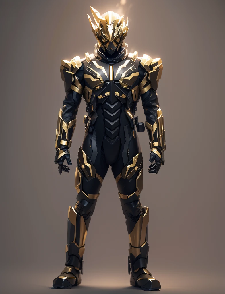 Color changes to black,Some black and gold(Ensure its layering and armor texture,There are a lot of mechanical textures,Black as the main color,Gold as a secondary hue,Need to appear around the body,But the proportion of red is much higher than that of gold)