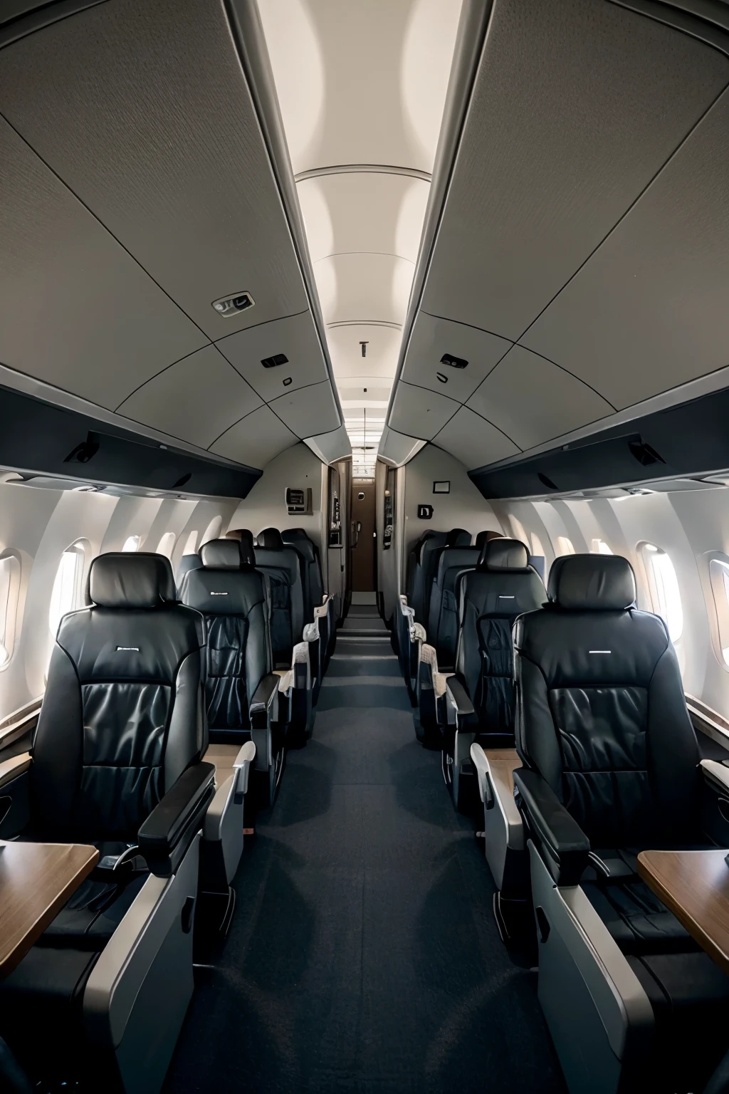 Airplane with computing computers inside 