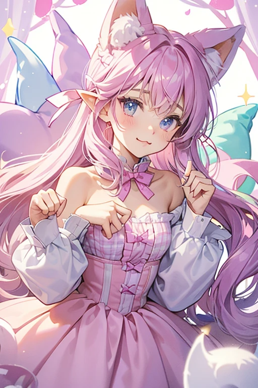 score_9, score_8_superior, score_7_superior, score_6_superior, Improve, sauce_anime, superiorper body, looking at the viewer, break, earrings, break, Light pink lips, pink makesuperior, ribbed sweater, fur trim, bare shoulders, white choker, hair clip, freezing, 1 girl, long hair, pointed ears, twin tails, jewelry, goblin, earrings, capelet, white capelet, dress, belt, flower, nsfw, small wear, huge tits, pussy, cum in wear, dark cums, public, armpit, dark cum, ahegao