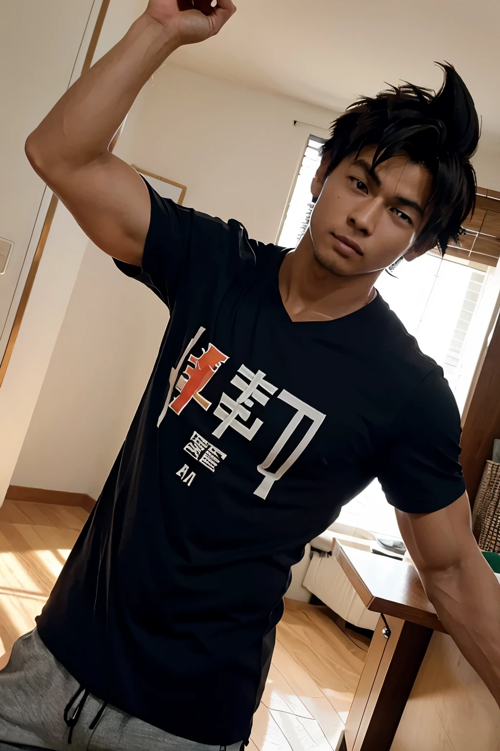 Goku com a camisa do cr7