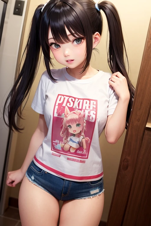 Pussy, T-Shirts, Twin tails