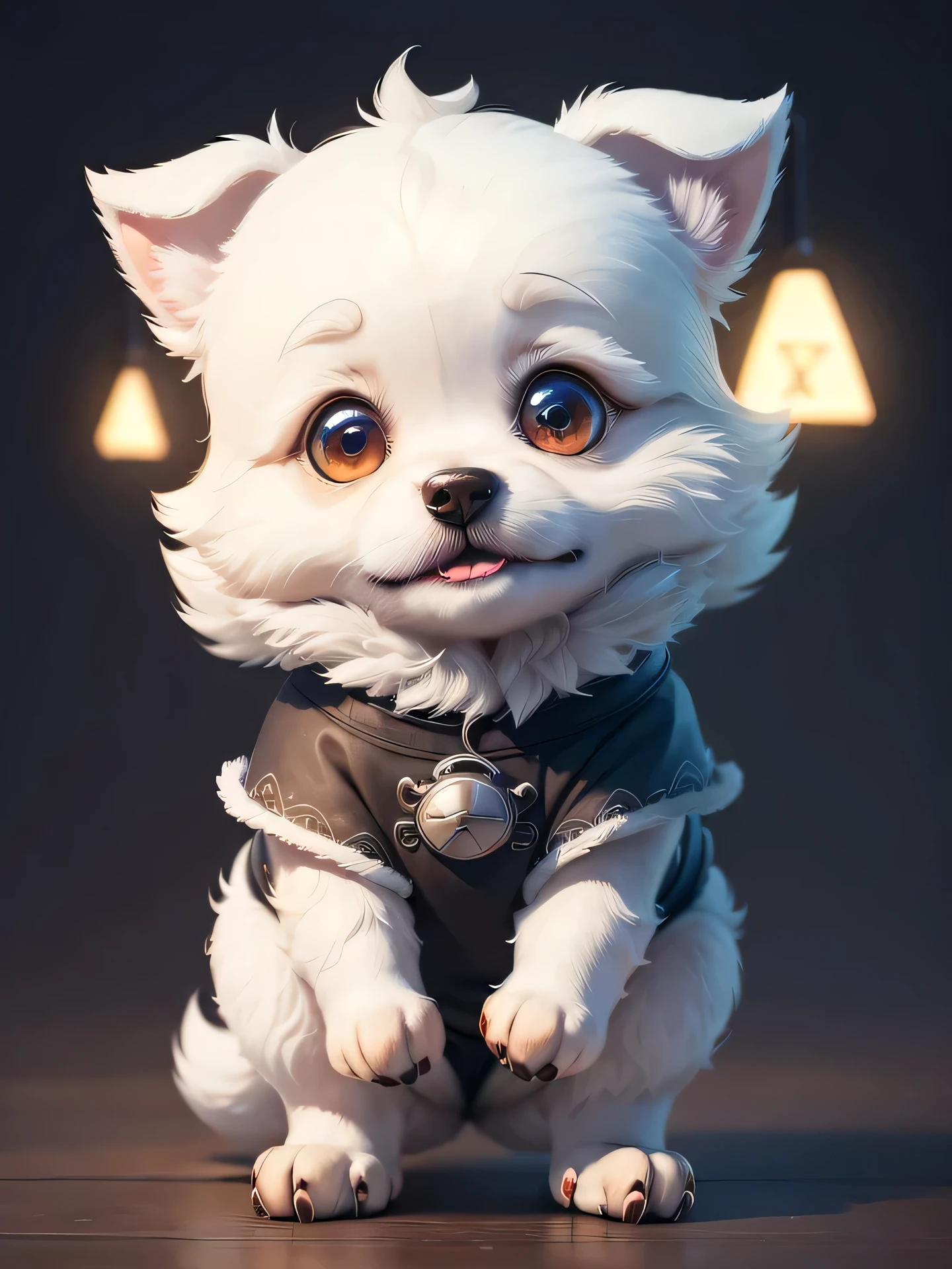 White dog hair