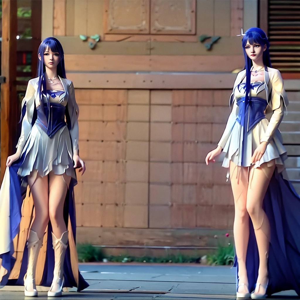 1 Girl,Full body image, blue eyes, cleveage, Gloves, Headgear, skirt, long hair, 白Gloves, Bare shoulders, open mouth, Large Breasts, Strapless, Necklace, blush, White skirt, Black Hair, brown hair, Hair between the eyes, Strapless skirt, clavicle, Lower abdomen is flat and smooth,The legs are thin and thin,Bangs,Kneeling on the bed,Bokeh