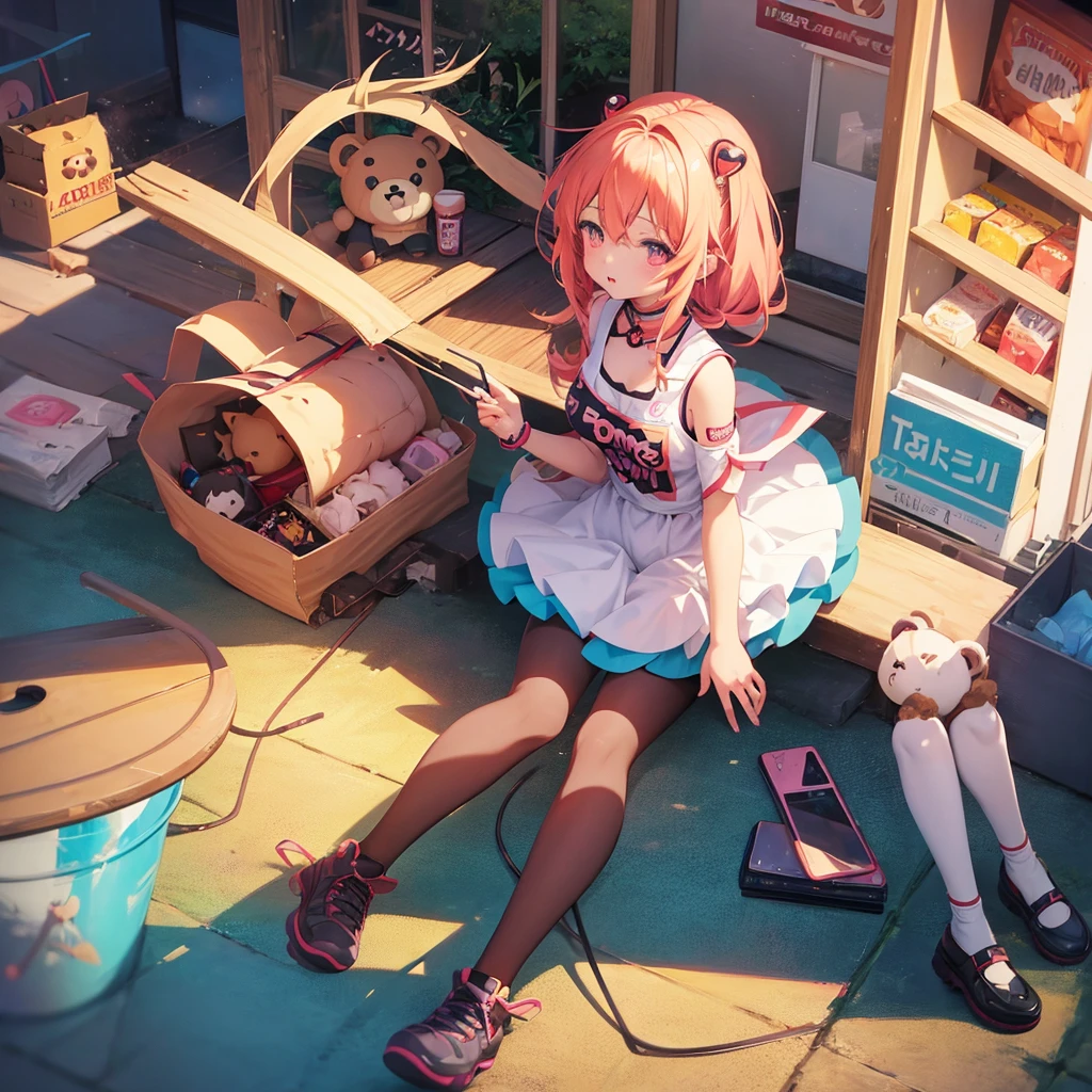 Anime girl with coffee and teddy bear, Anime girl drinking energy drink, Soda themed girl, Anime Moe Art Style, Nice art style, Anime Style 4K, Cute girl anime visuals, 2D Anime Style, Soft Anime illustration, Anime Aesthetics, Anime illustration, Anime-style illustrations, Nightcore, mikudayo, Anime style digital art