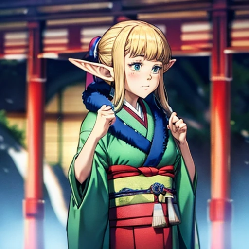 Adult elf wearing a kimono　