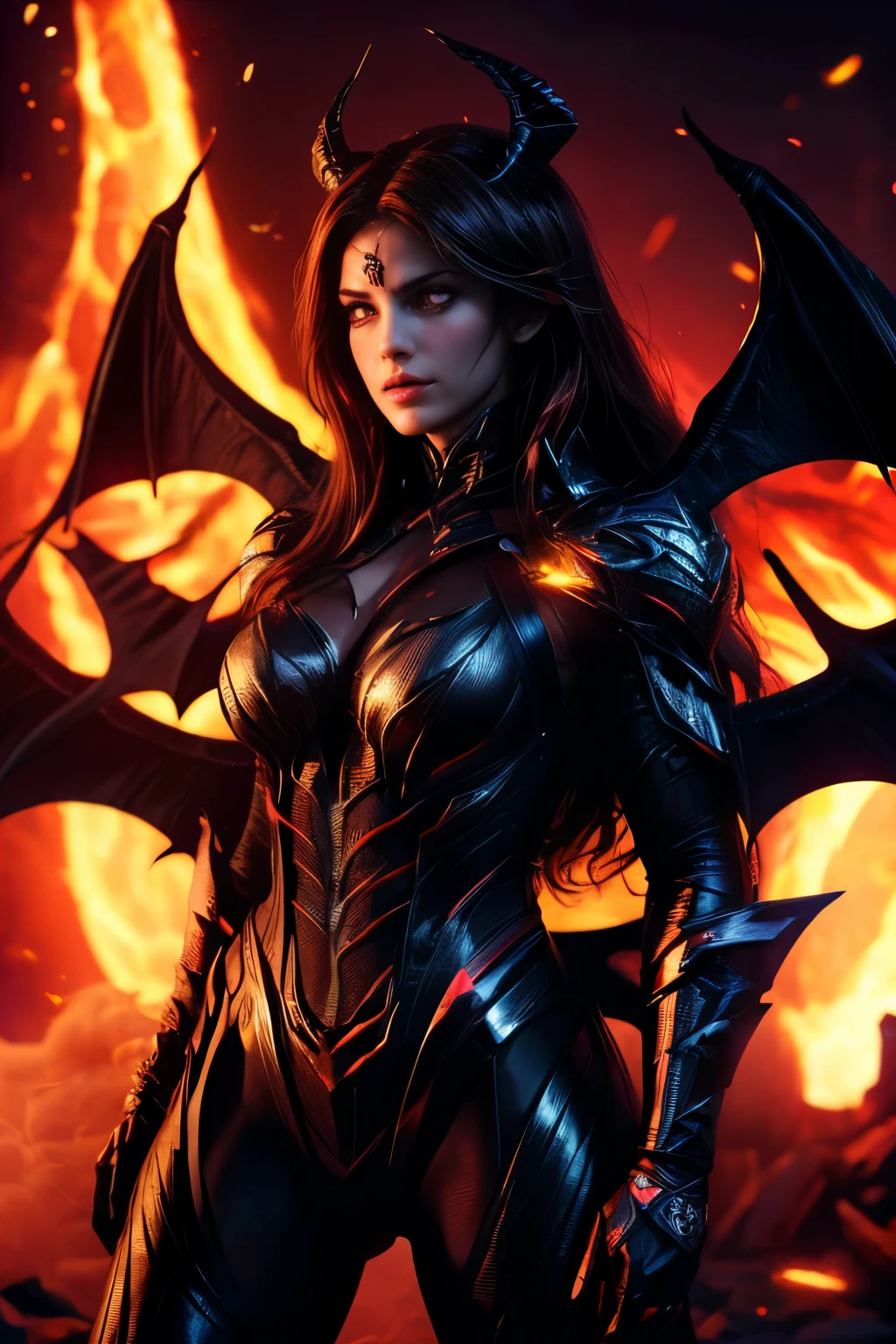 (best quality,4k,8k,highres,masterpiece:1.2),ultra-detailed,(realistic,photorealistic,photo-realistic:1.37), (girl like a bat out of hell), full body, intense expression, demon Wings, flowing hair, athletic physique, dark clothes, dramatic lighting, high contrast, powerful dynamic lines, vibrant colors, fierce eyes, sharp fangs, ethereal atmosphere, intense energy, flying objects, shattered debris, swirling smoke, epic background, moonlit night, mysterious shadows
,demonictech,better_hands,hands