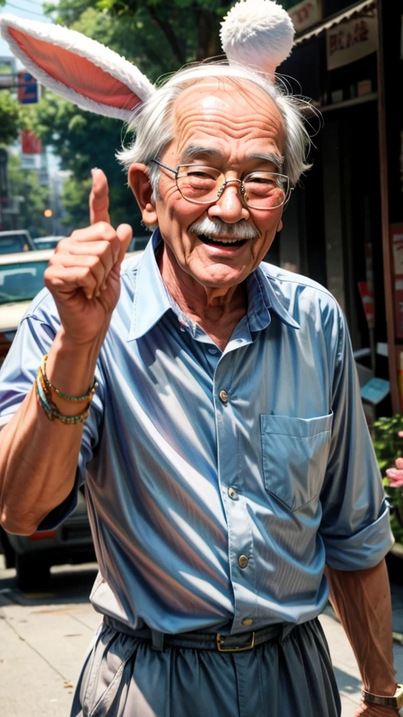 Bunny ears、Funny old man