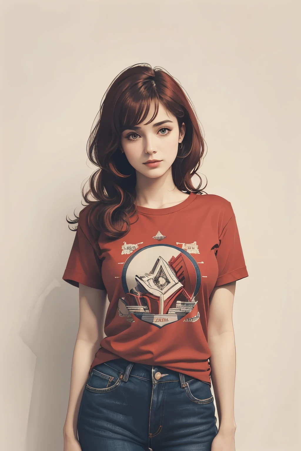 A scene of a [red corvete] T shirt design, watercolor, intricate detail, retro style, bright colors, light background, hand-drawn, 4K resolution, centered
