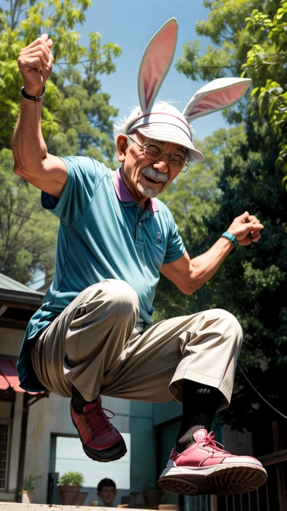 Bunny ears、Funny old man、Jumping