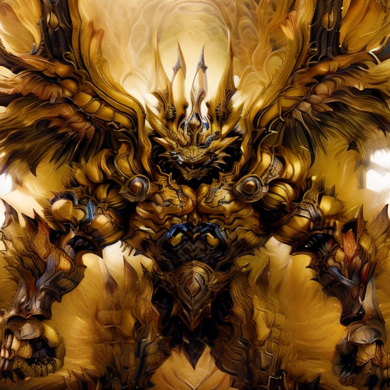 (Pokémon) (Zeraora), (masterpiece, best quality, detailed:1.2), (nj5furry), (medieval armor:1.3) sparkling skin, Vibrant colors, 4K, GOLD armor, Its full plate armor emphasizes the muscles. big muscle (pecs, triceps, traps) unusually developed muscular body, body full of huge muscles. showing off muscles, pectorales enormes. Exaggeratedly huge muscles. Gigachad Muscular, Very muscular, Large pecs, Spread wings, It has wings. have big wings. has 10 large wings. It has large golden wings. The feathers on its wings are detailed and realistic.
