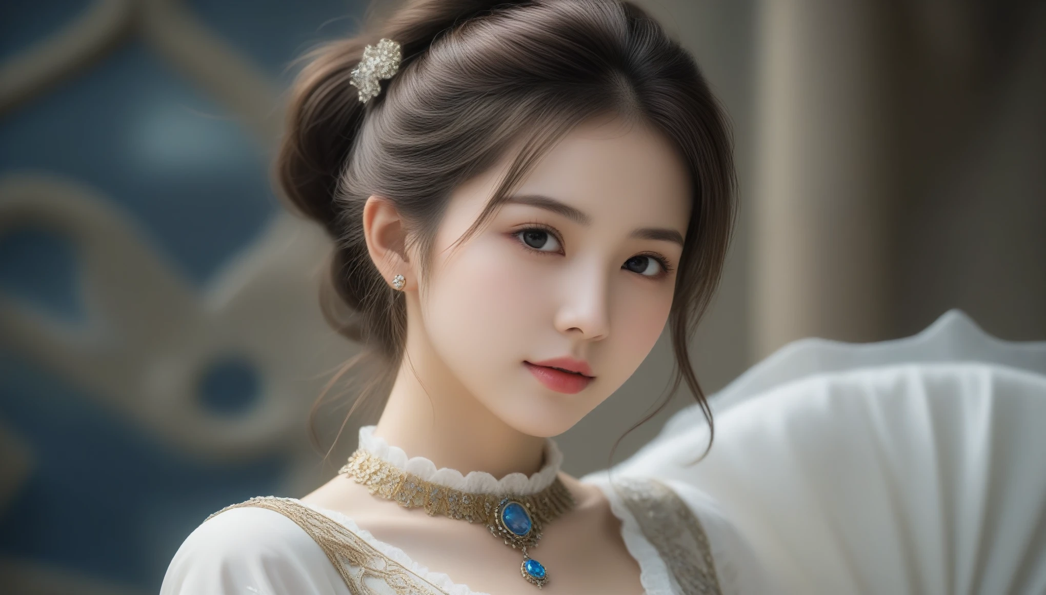8k, Ultra-high resolution, highest quality, masterpiece, Surreal, photograph, 1 girl, (:1.3), pretty girl, Cute Face, Beautiful eyes in every detail, 細かくdetailedに,masterpiece,, One Girl:1.2, Japan Female Announcer, One beautiful woman,octopath traveler,(Fractal Art:1.3),colorful,最もdetailedな,Bold Pose,Looking at the audience、beauty,Long neck、Laugh a little、Please close your mouth and laugh、(((Ideal body type))),A cup small breasts :2,、Portraiture:2、Perfect Anatomy、鮮明なdetailed、detailed、Surreal、Light and shadow,Strong light,Fashion magazine cover,Thin lips