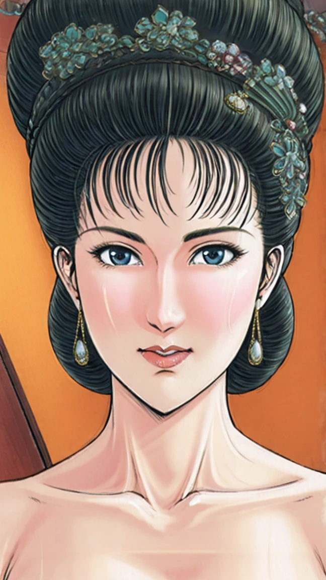 (best quality), (very aesthetic), (ultra-detailed), (best illustration),(a mature female),(NSFW),(perfect face),Suikoden,Mrs. Lin,((full_body)),((full_nude)),red cheek,sweating,skinny,flushed skin,hairly pussy,((Fatty face)),chinese traditional bed room,doing sex