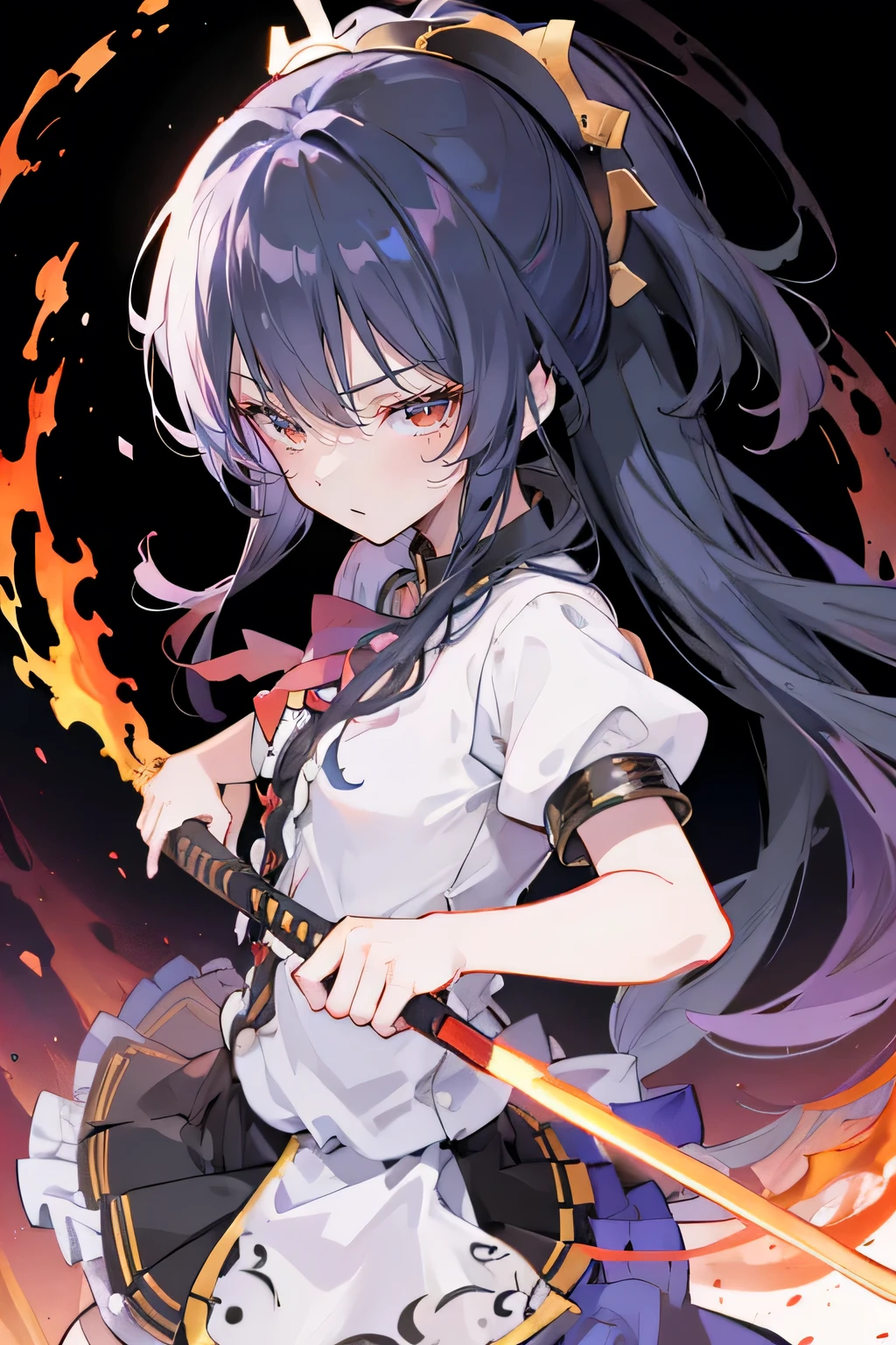 Anime girl holding a sword in the fire, Anime epic artwork, 4k Anime Wallpaper, Anime Art Wallpaper 4K, Anime Art Wallpaper 4K, Anime Wallpaper 4k, anime art wallpaper 8 k, Anime Wallpaper 4 k, Bad guy anime 8k, Anime Wallpaper, Anime Wallpaper, hd Anime Wallpaper, Anime style 4K, 4k comics wallpaper,black and white silhouette.