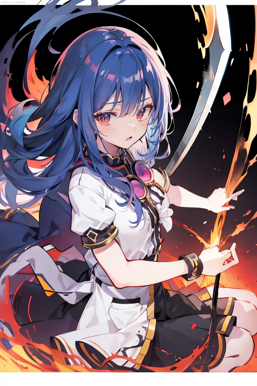 Anime girl holding a sword in the fire, Anime epic artwork, 4k Anime Wallpaper, Anime Art Wallpaper 4K, Anime Art Wallpaper 4K, Anime Wallpaper 4k, anime art wallpaper 8 k, Anime Wallpaper 4 k, Bad guy anime 8k, Anime Wallpaper, Anime Wallpaper, hd Anime Wallpaper, Anime style 4K, 4k comics wallpaper,black and white silhouette.