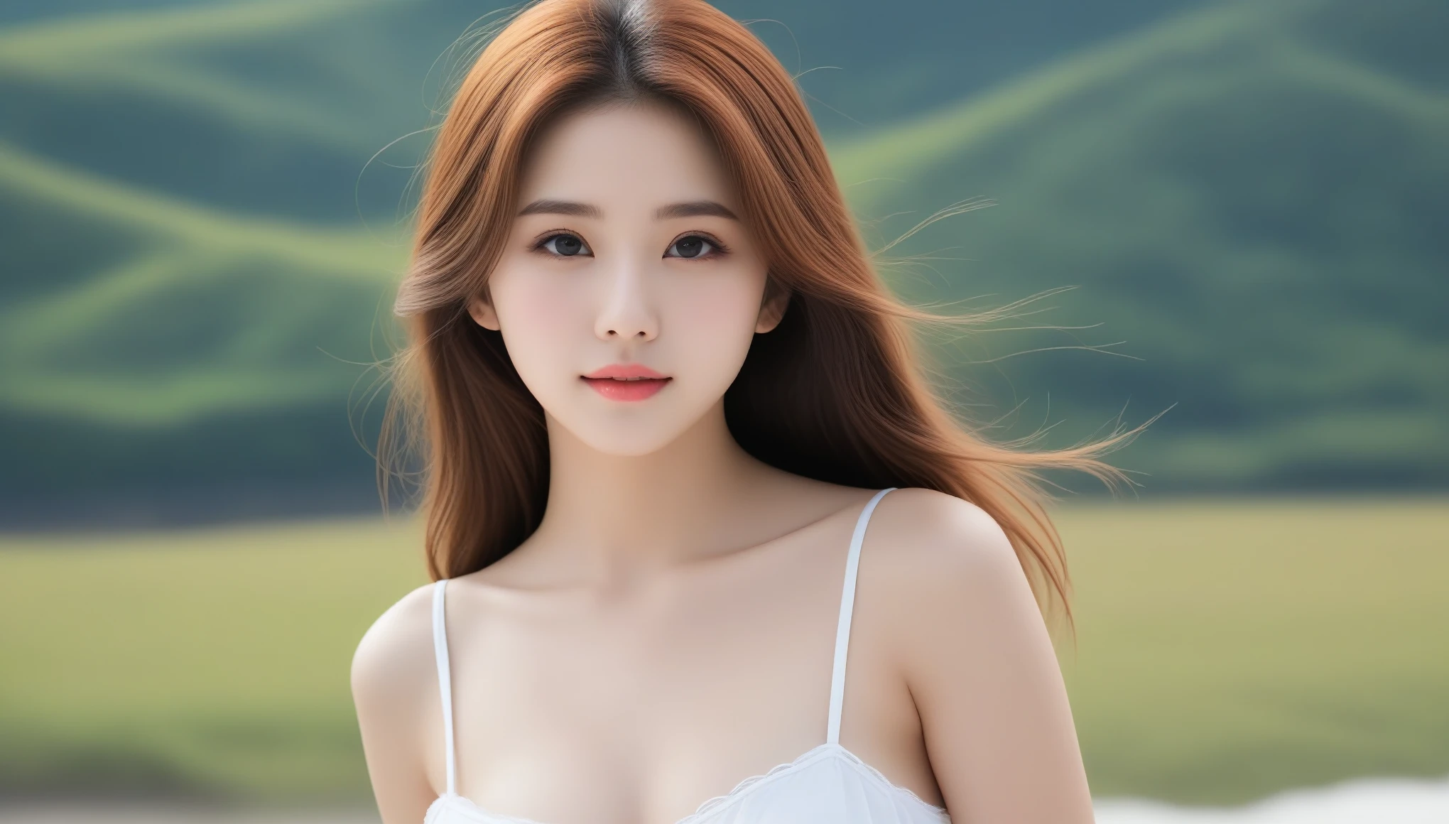 8k, Ultra-high resolution, highest quality, masterpiece, Surreal, photograph, 1 girl, (:1.3), pretty girl, Cute Face, 細部までbeautiful目, 細かくdetailedに,masterpiece,, One Girl:1.2, Japan Female Announcer, 一人のbeautiful女性,Beachfront,Morning view,sunrise,sunny,One Girl,とてもbeautiful顔,small,Hair weight,Fluffy hair,Random representation,Big eyes、Light brown hair、beautiful, beautiful肌、beautiful white skin, Soft Bust、16 years oldooking at the audience、beauty,Long neck、Laugh a little、Please close your mouth and laugh、(((Ideal body type))),A cup small breasts :2,、Portraiture:2、Perfect Anatomy、鮮明なdetailed、detailed、Surreal、Light and shadow,Strong light,Fashion magazine cover,Thin lips