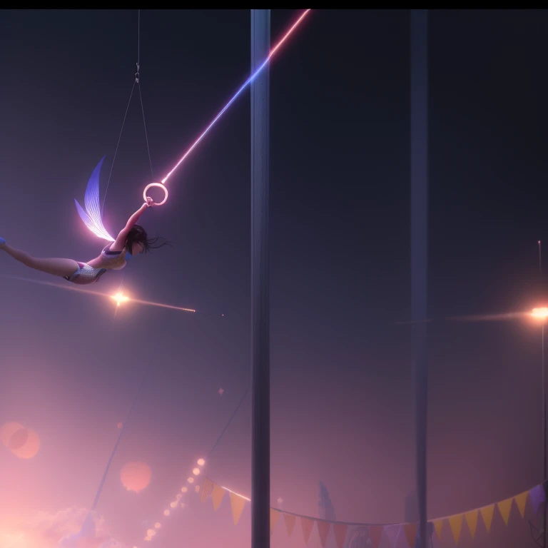 hay una mujer joven acrobata en un poste haciendo un truco en el aire, aerial silk, Screenshot of YouTube video, circus show, baile de tubo, movie screenshot, a beautiful baile de tubo fairie, captura de pantalla del videojuego, fondo de circo, still animation, captura de pantalla del juego, impresionante captura de pantalla, captura de pantalla del juego, la captura de pantalla, captura de pantalla del videojuego, bailando en un poste, screenshot from a movie