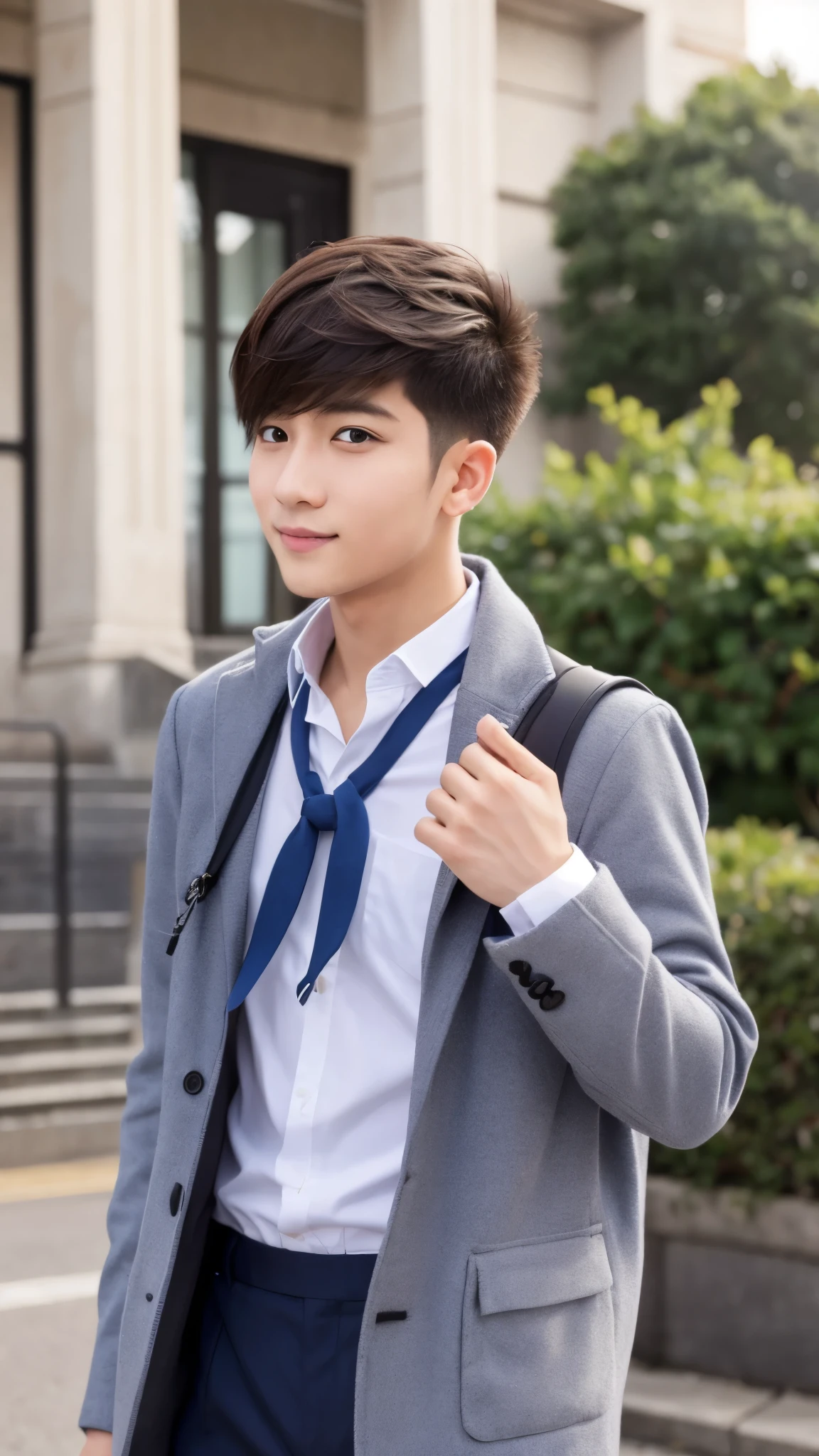 Male student, change, cute