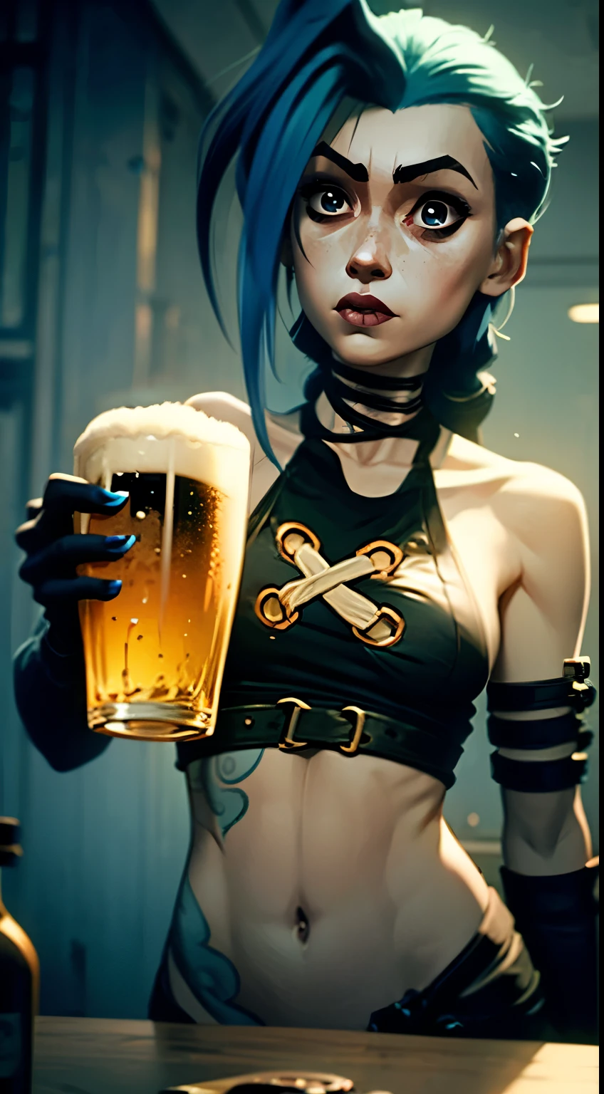 jinx drinking beer