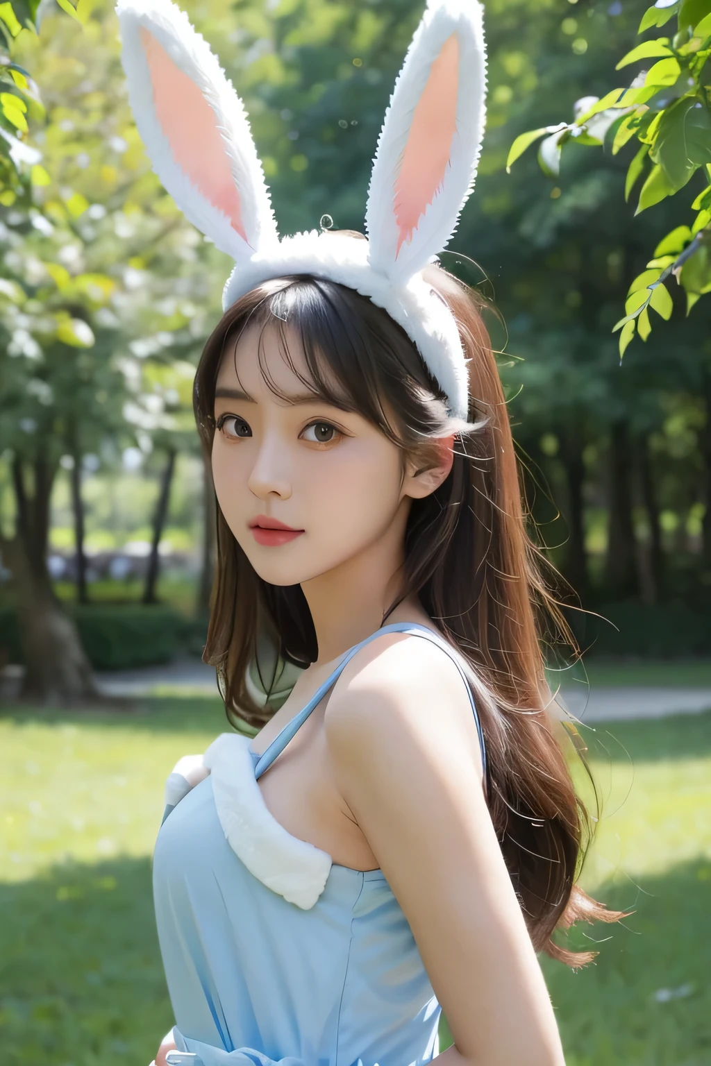 <lora:lora_sakurajima_mai_v2:0.6>, masterpiece, best quality, 8k wallpaper, 1girl, beautiful detailed eyes, sticker on nipple, lora_sakurajima_mai, sakurajima_mai, full body, blue eyes, detailed hairpin, rabbit ears, playboy bunny, rabbit tail, pantyhose, <ulzzang-6500:0.5>,, (photorealistic:1.4), PureErosFace_V1, <lora:koreanDollLikeness_v10:0.4>