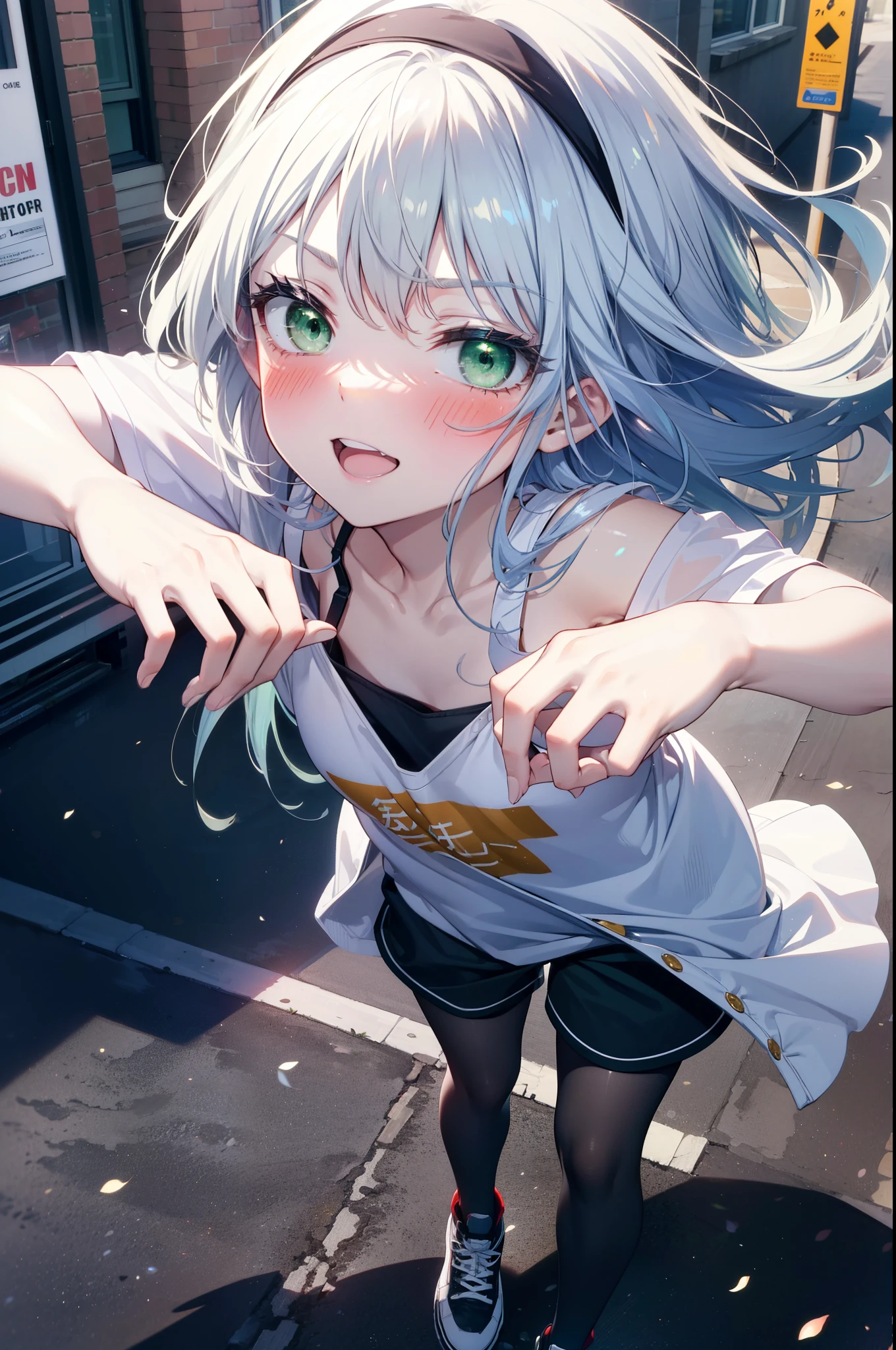 index, index,Silver Hair, (Green Eyes:1.5),Long Hair, (Flat Chest:1.2),Grin,tooth,Daytime,Clear skies,
,(cheer leading), (whole body), Lower, (Sweaty), Sweaty Wet Clothes, (White clothes),No sleeve, Pleated skirt,Black socks,sneakers, Belly button support, playground, (Jump), (Jump), 足を曲げてJumpする, air, blue sky, Grass原, smile,Cheerleader, Pom-pom \(cheer leading\)have, Grass, smile, whole bodyがイラストに入るように,
break looking at viewer, whole body,(Cowboy Shot:1. 5) ,
break indoors, Stadium,crowd, people々々,
break (masterpiece:1.2), Highest quality, High resolution, unity 8k wallpaper, (shape:0.8), (Fine and beautiful eyes:1.6), Highly detailed face, Perfect lighting, Highly detailed CG, (Perfect hands, Perfect Anatomy),
