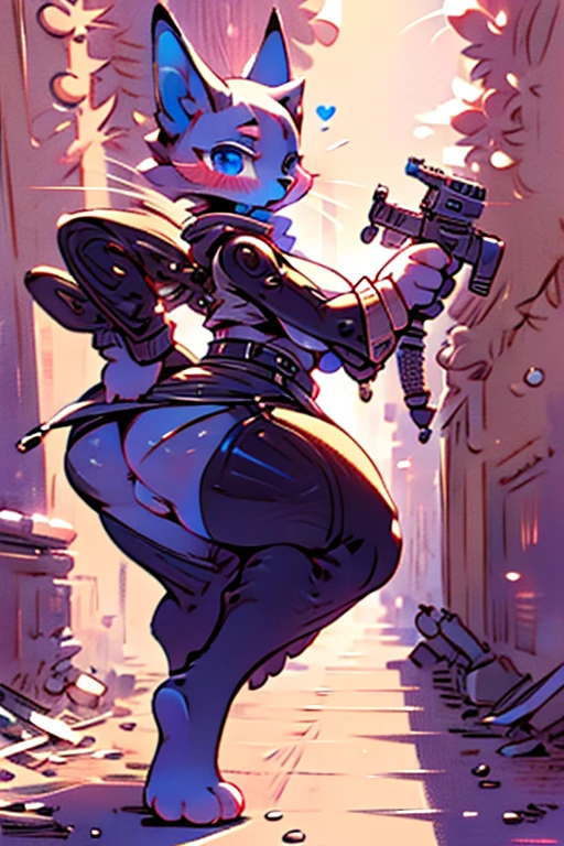 3girls, any outfit, any abandoned locationn, full face blush, cat, massive breasts and hips and butt, doing anything, any pose,any weapon, armed or unarmed