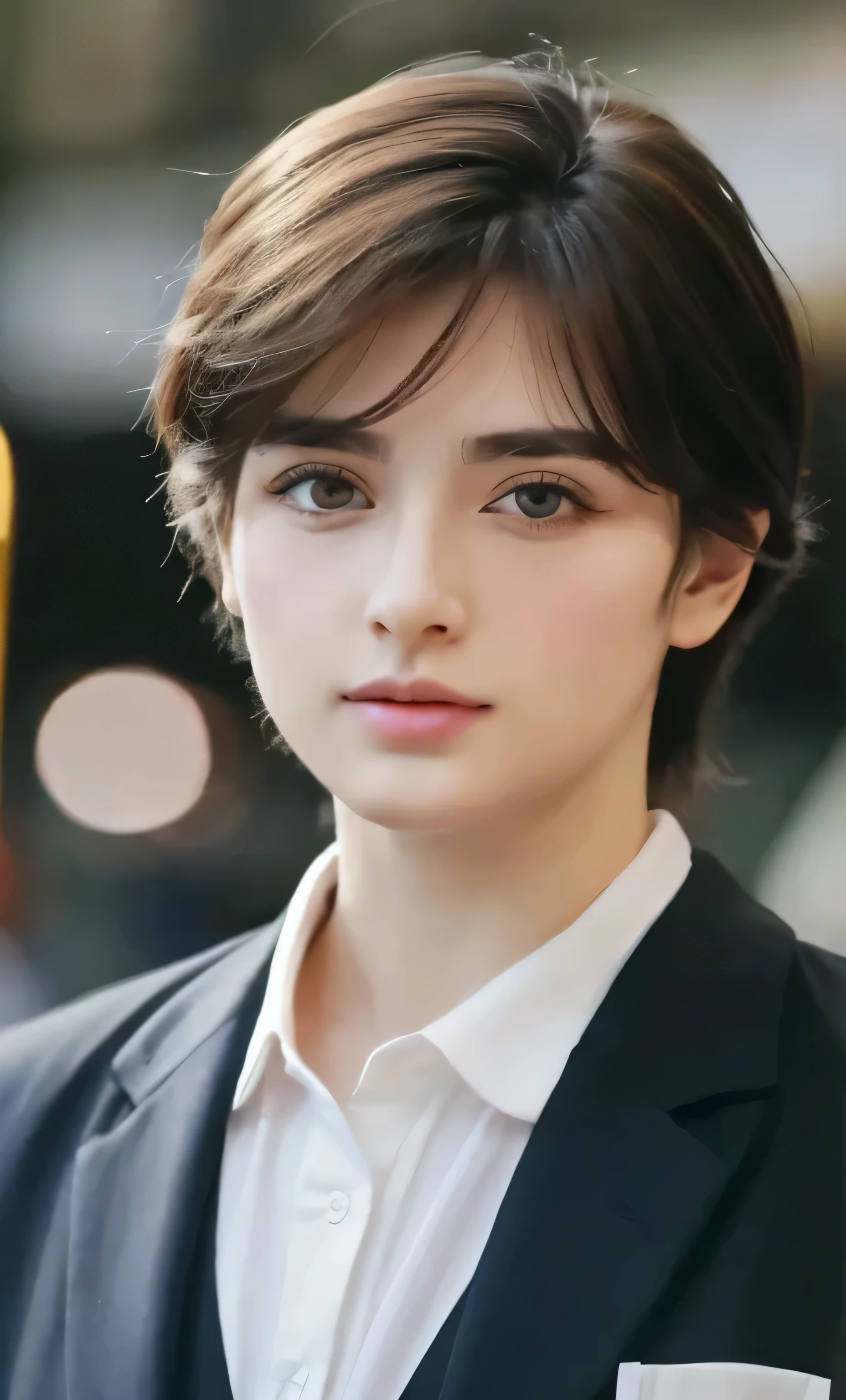 Sakura&#39;s height when seen in Yaesu１８０ｃｍBoys、１８talent、No glasses、White polo shirt、Double、Droopy eyes、Big Eyes、Beautiful under-eye bags、Thick, strong eyebrows、narrow space between eyes and eyebrows、Nose is open、Fair skin、The mouth is thin and closed