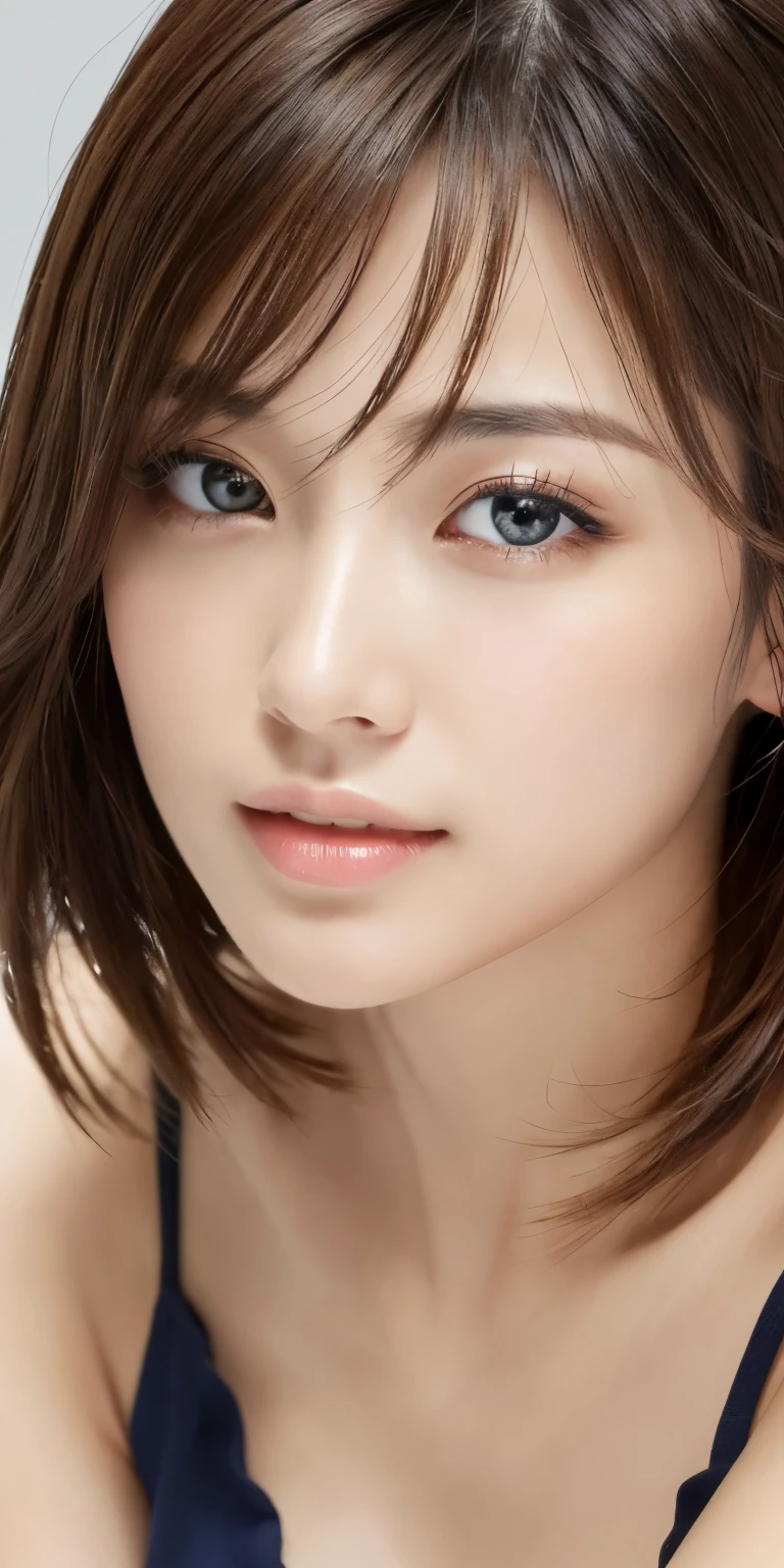 masterpiece、highest quality、High resolution、table top、wallpaper、realistic、bright lighting、professional lighting、face light、smooth lighting、japanese woman、adult、Beautiful woman、action、gravure、sexy、poor、super beautiful、beautiful skin、beautiful and detailed eyes、detailed face、slim、Moderately、short hair、brunette colored hair、brown eyes、look at the camera、i have a saxophone