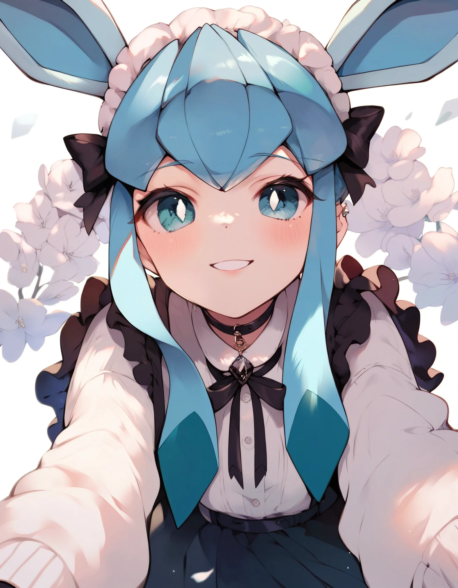 score_9, score_8_up, score_7_up, score_6_up, source_anime, rating_safe, Glaceon, Pokemon, 1girls, POV,