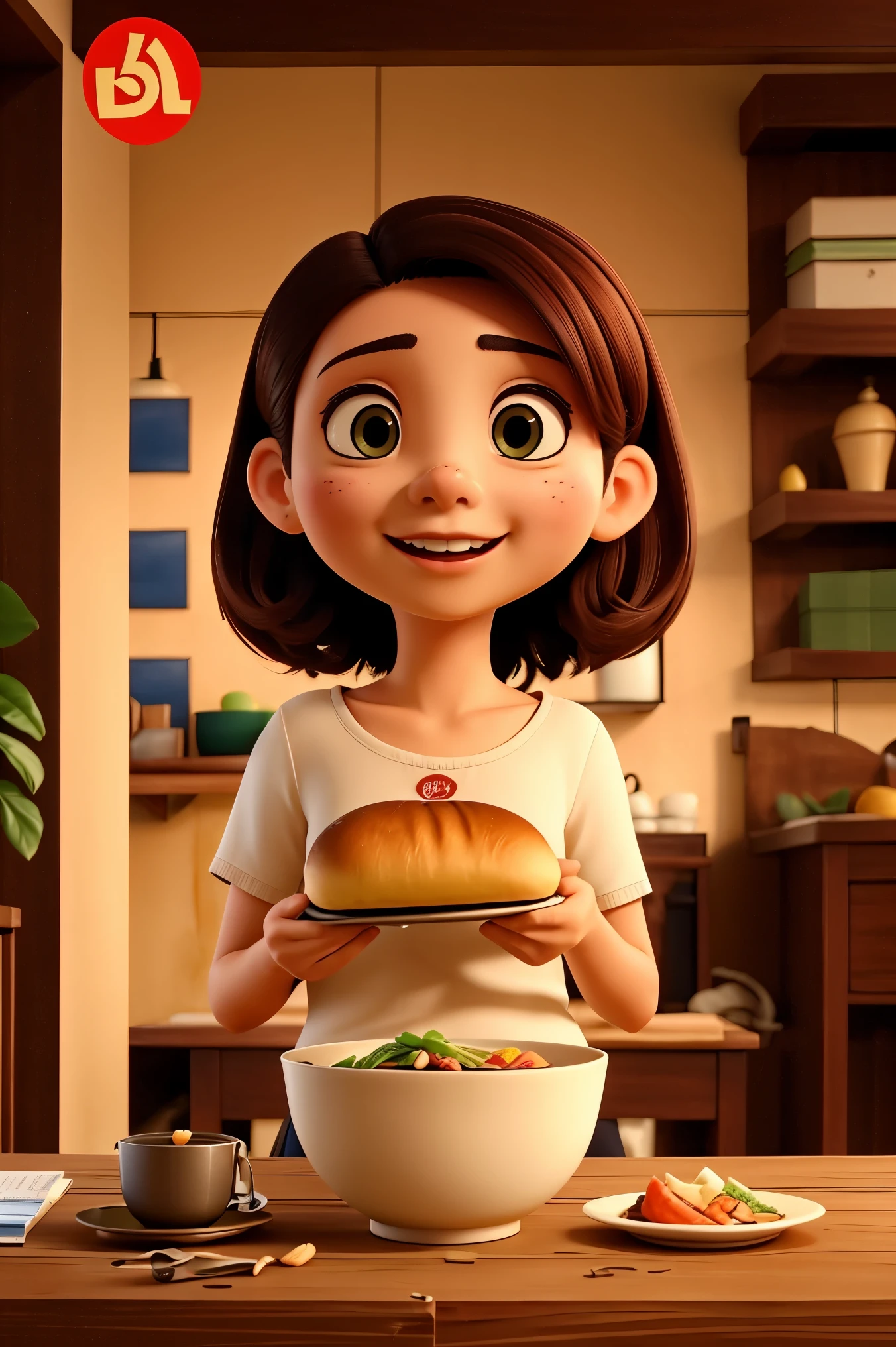 buat iklan makanan untuk di sosial media,gunakan bahasa indonesia dalam gambar, gunakan kata Diskon 50%!!!,