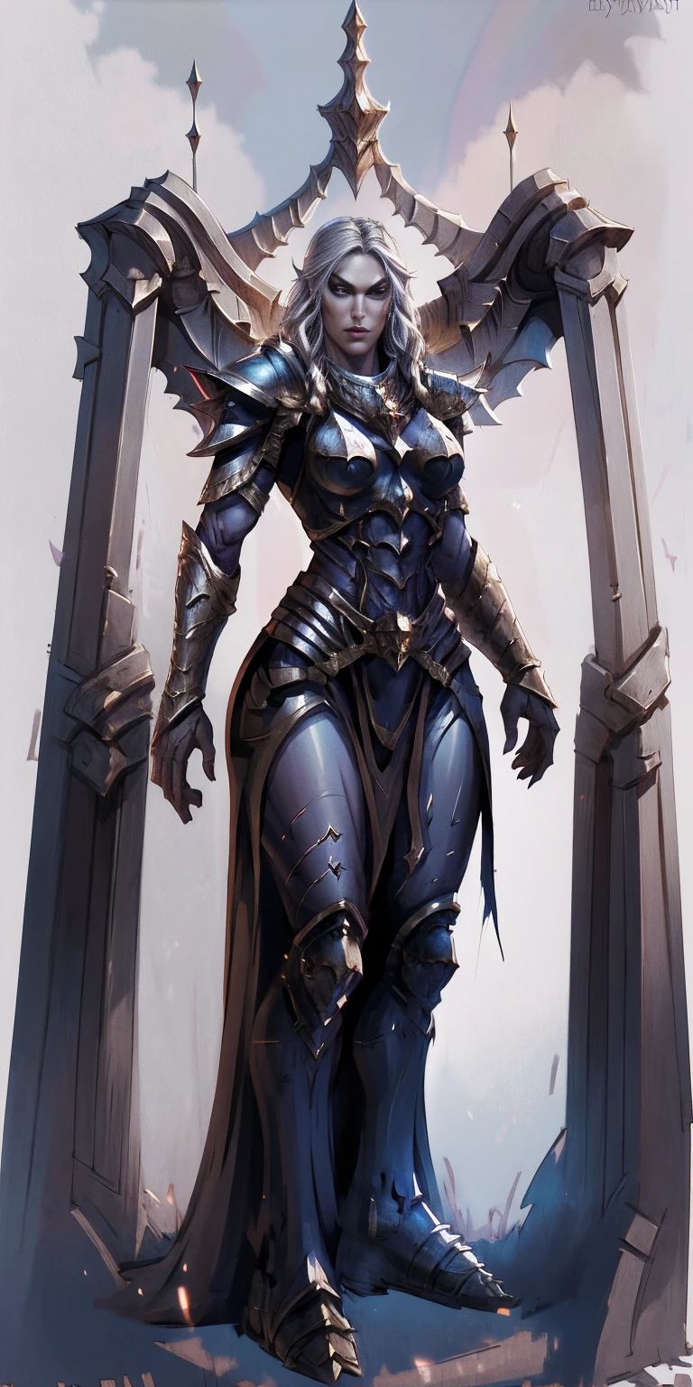 full body standing symmetrical beautiful woman, hyper realistic, 1girl, Asgard, Valkyrie, Lady Knight, correct anatomy, epic fantasy digital art, tmasterpiece, 8k, high definition resolution, detailed drawing, superior quality, epic composition, muscular body, muscular turned arms behind body