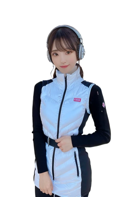 An innocent 20-year-old girl、((White tank top, Dramatic Pose)),smile,BREAK (Spacecraft control room background):2,、BREAK RAW Photos, (8k、highest quality、masterpiece:1.2)、(Intricate details:1.4)、(Photorealistic:1.4)、Octane Rendering、Complex 3D rendering with ultra-detail, Studio Soft Light, Rim Light, Vivid details, Super Detail, Realistic skin texture, Detailed aspect, Beautiful details in the eyes, Highly detailed CG Unity 16k wallpaper, compensate, (Detailed Background:1.2), Glowing Skin, whole body、(astrovest):2,(black long sleeves):5,headphone,smartwatch,((Standing with hands behind back、Leaning forward、Angle from above))