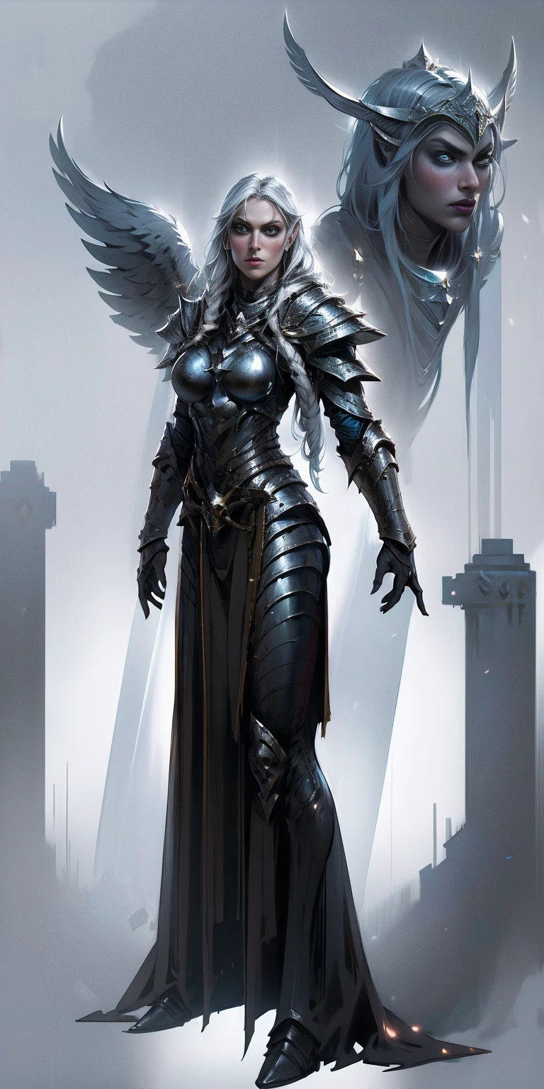 full body standing symmetrical beautiful woman, hyper realistic, 1girl, Asgard, Valkyrie, Lady Knight