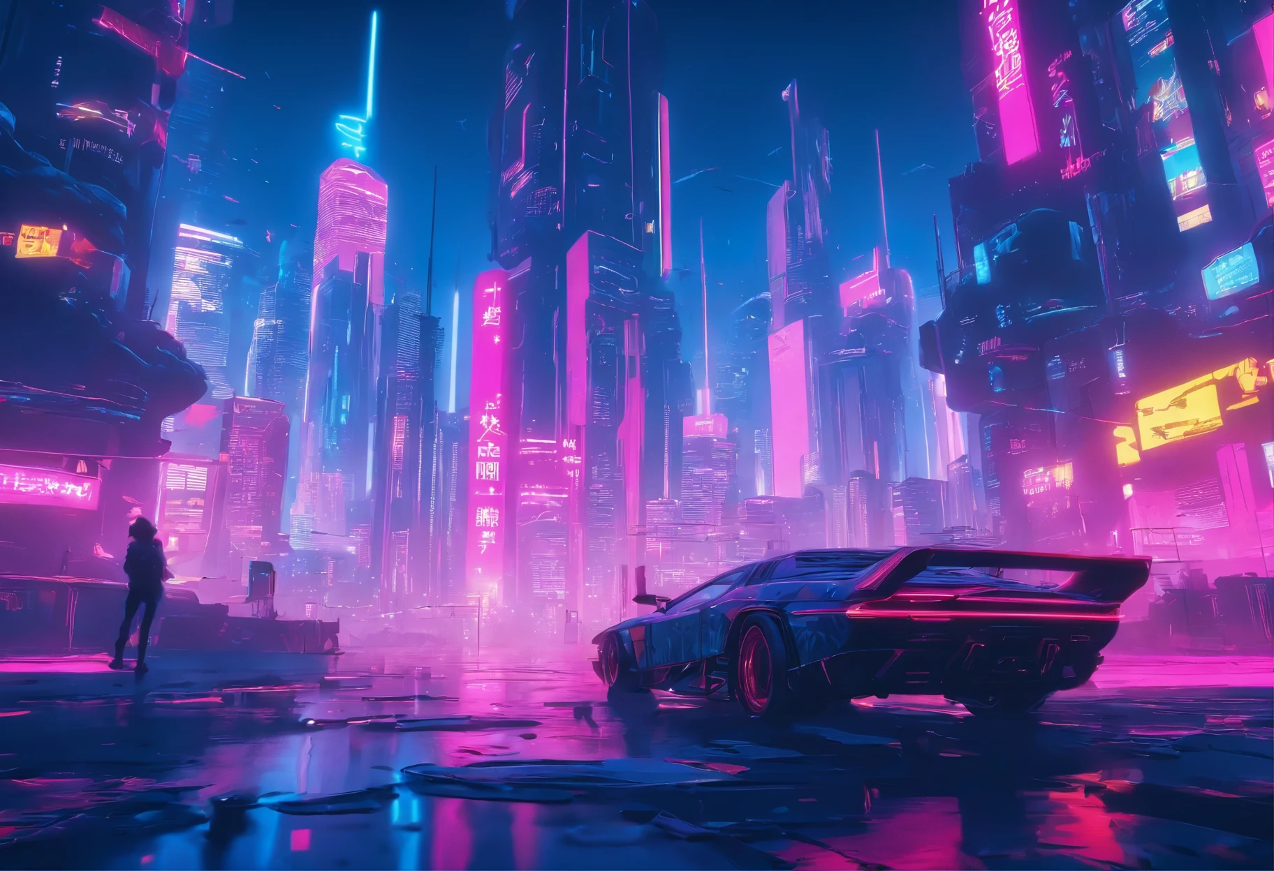 ((Cyberpunk 2077 Night City)) Shark swimming over the city，Looking up，Makoto Shinkai animation style，Makoto Shinkai animation art style，Ultra-wide angle of view，Chinese style，Red brick house in the 1980s，Vision，The colors are bright and bright，Super fine，Super detailed，high quality，8k ，oc rendering，dynamic perspective，Super real，Super real photos
