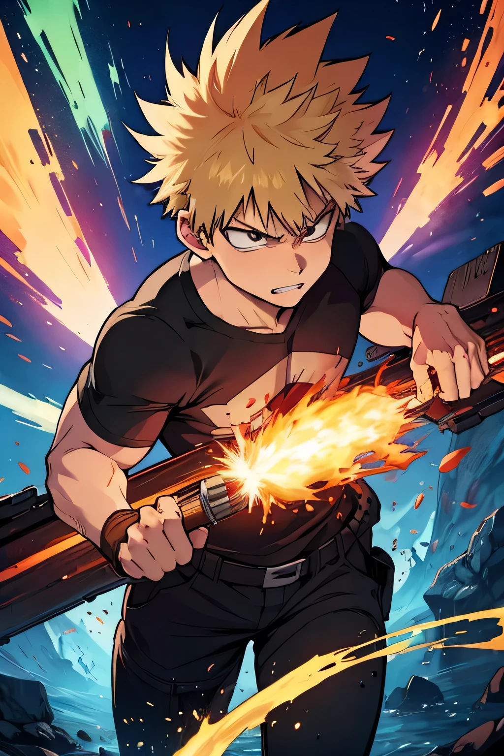 bakugo katsuki en un reino de arcoiris