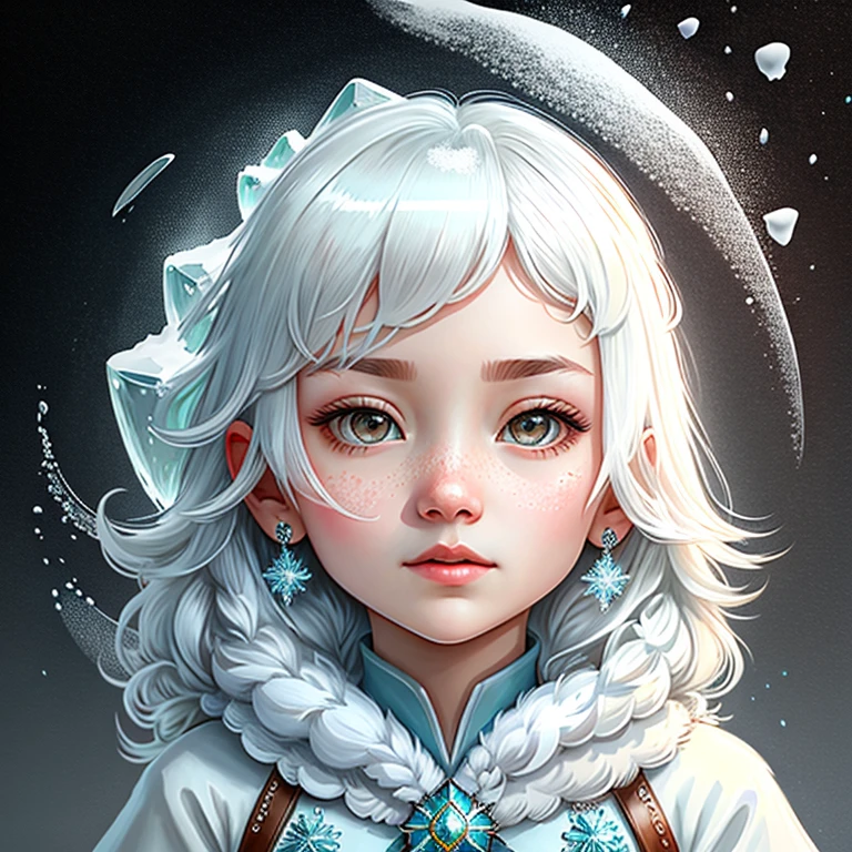 Q version of ice and snow princess headshot