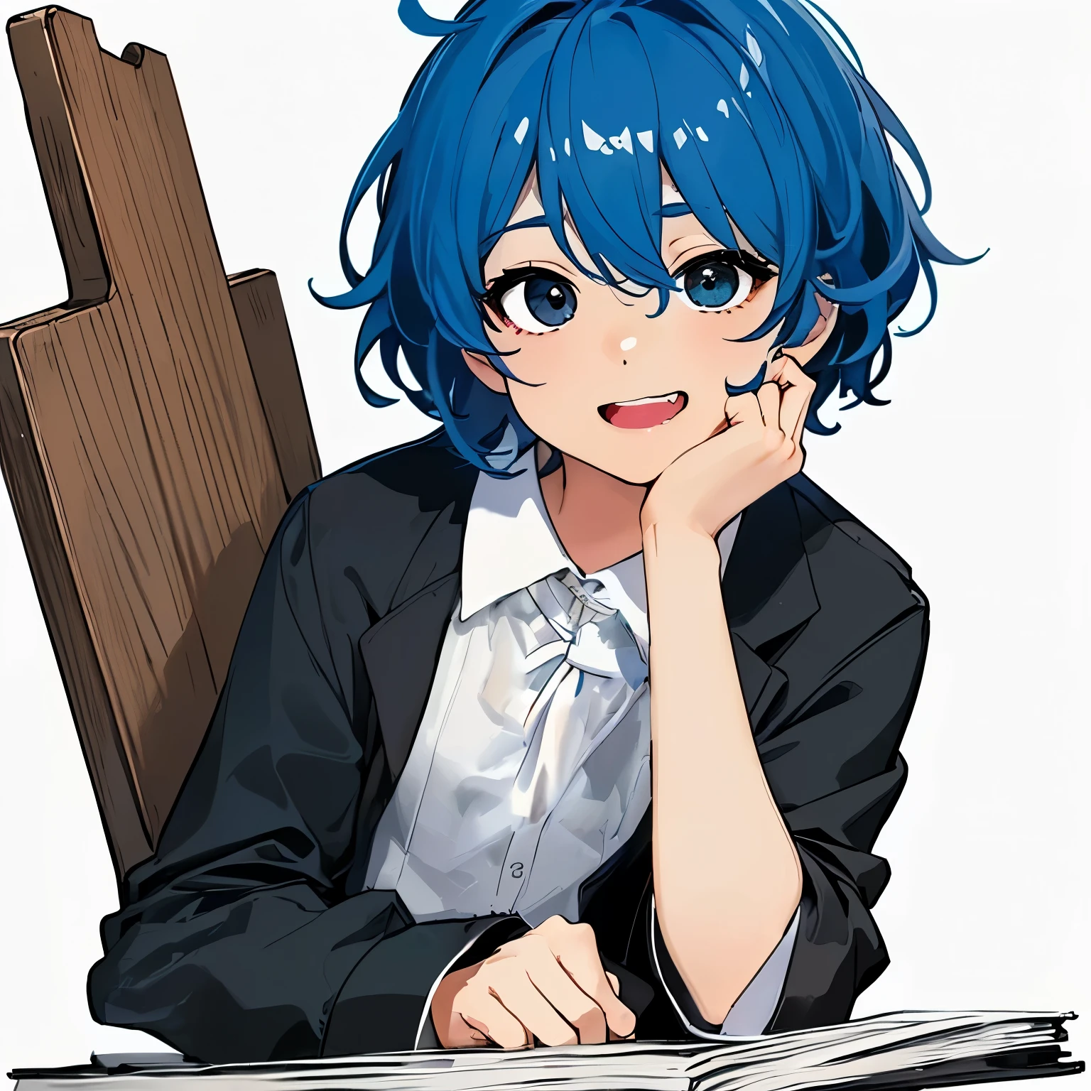high-resolution, top quality, BestQuality:1.3, ultra detailed 4k cg, ultra detailed 8k cg, lighting forward, ((((a white shirt without tie)))), ((((no tie))))