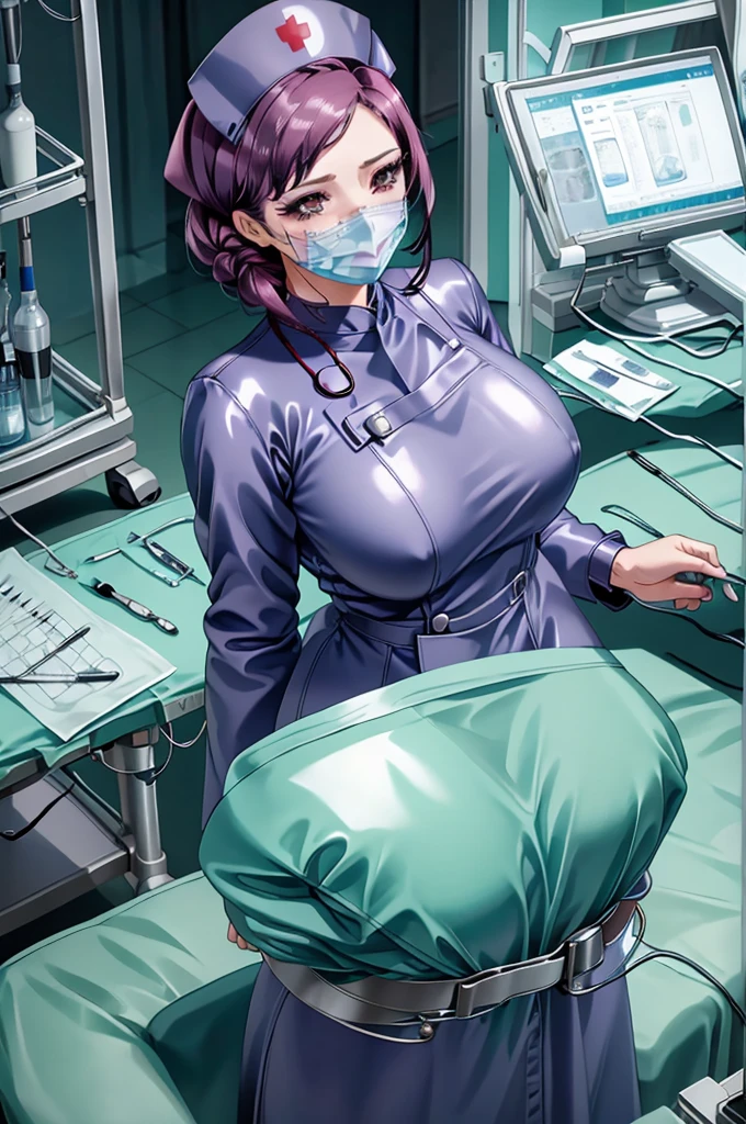 nurse uniform,hospital, latex nurse suit,nurses,busty,elbow gloves,labcoat,black hair woman,red eyes , gigantic ,medical instruments,asian nurse,two nurses,speculum,examination room,oversize ,big ass ,strap on, lay on table ,legs spreaded,giving birth,gyno chair , dentist,Milf,latex,red uniform,oversize breasts