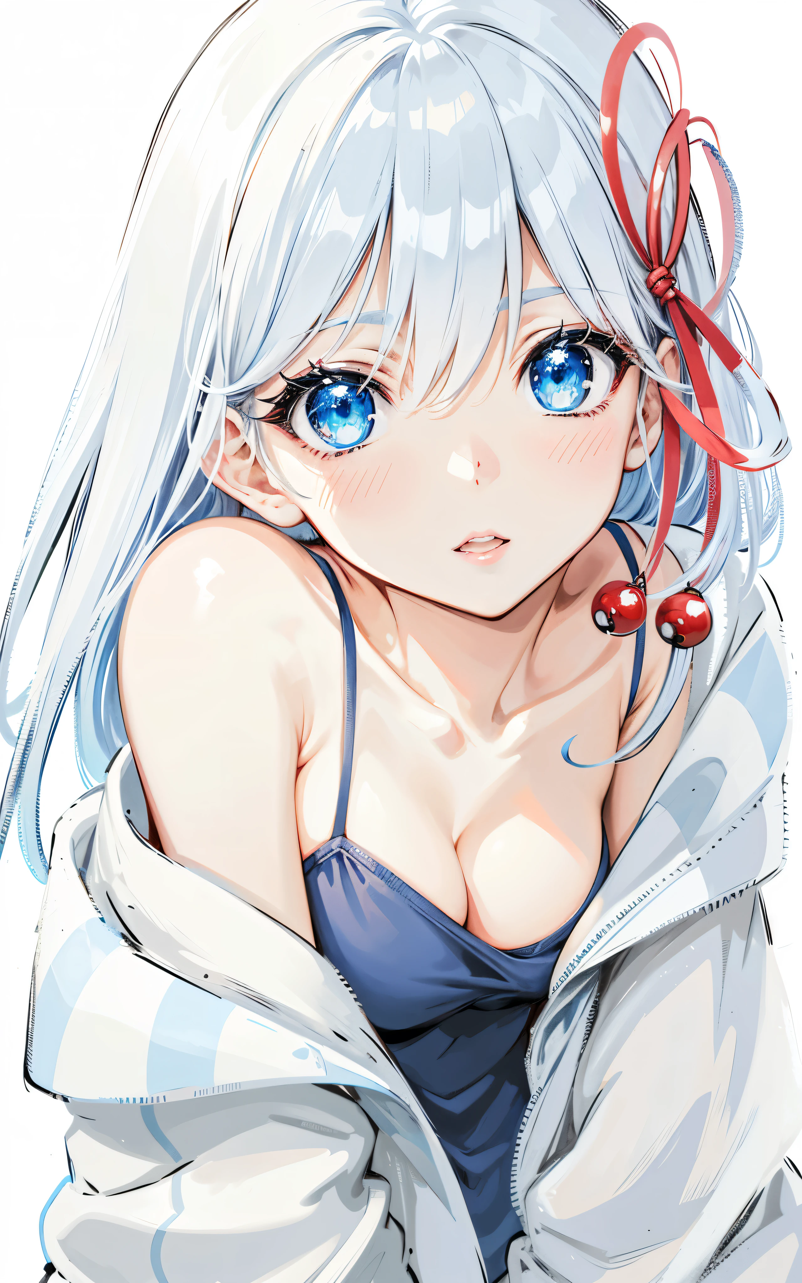 (highest quality,4K,8k,High resolution,masterpiece:1.2), Nakano Yotsuba、Super detailed,Gray Hair,scarf,snow,blue eyes,Portraiture,Icy Blue,Soft lighting,Sharp shadows, winter,Calm expression,Magical Solitude,Vibrant colors,subtle gradients,Fine brushwork、Bikini-clad anime girl with blue hair and large breasts, [ 4k digital art ]!!, Digital anime art!!, Painted in an anime artist&#39;s studio, Soft anime illustration, Digital art on pixiv, detailed Digital anime art, Created by Anime Painter Studio, She has , Digital anime art, Digital anime illustration, Realistic Bikini, Big Breasts!!!!!!!, Swimwear、