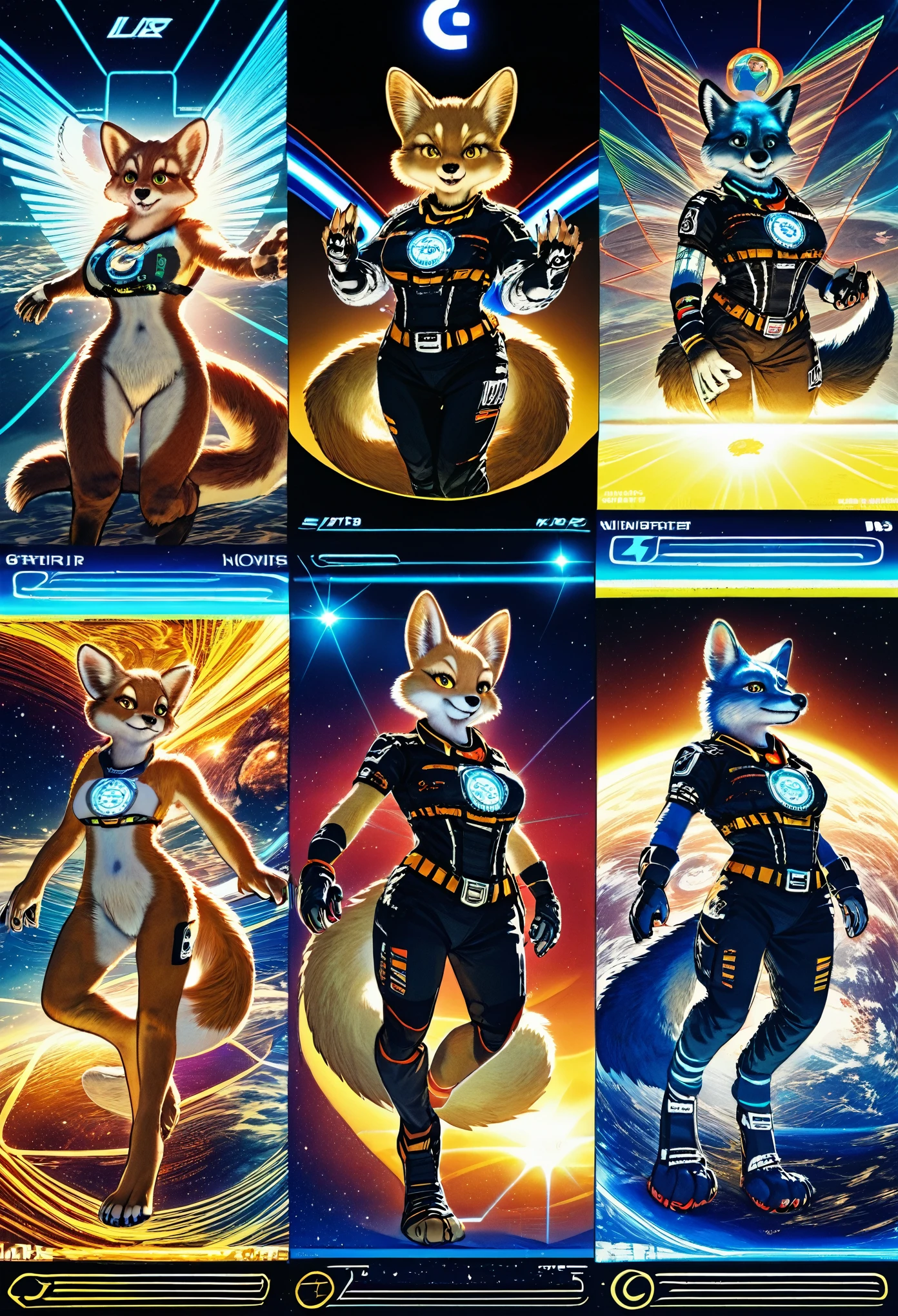 top quality, best quality, High-quality illustrations, masterpiece, super high resolution, detailed background, glow line hologram, cyber space, Time patrol, absurdres(highly detailed beautiful face and eyes)perfect anatomy, expression, caustics, dynamic lighting, cinematic shadow(kemono, furry anthro)assorted poses, dynamic angle,