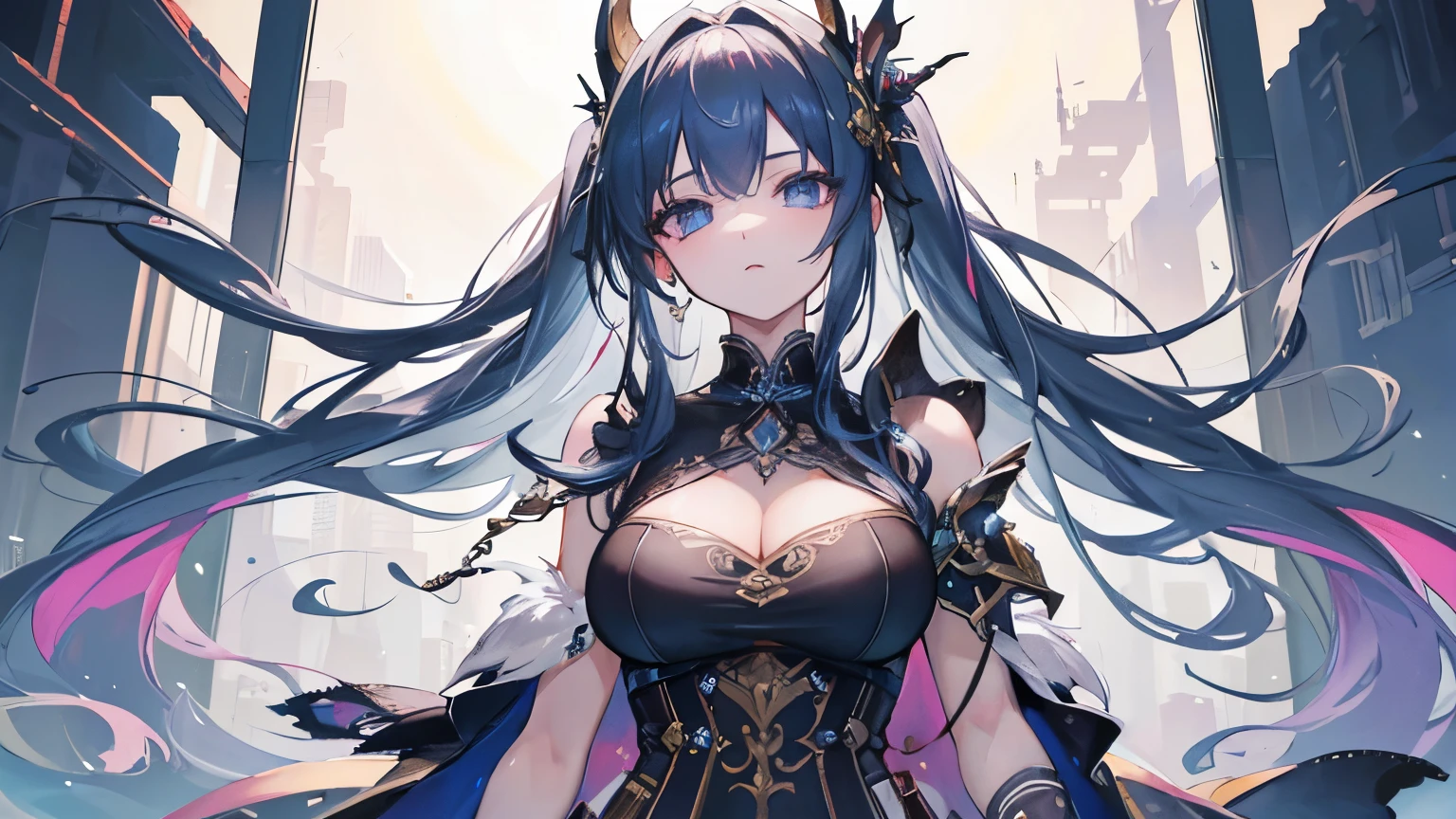 ((highest quality)), ((masterpiece)), (detailed),Heavy Metal,Up-tempo,beautiful girl