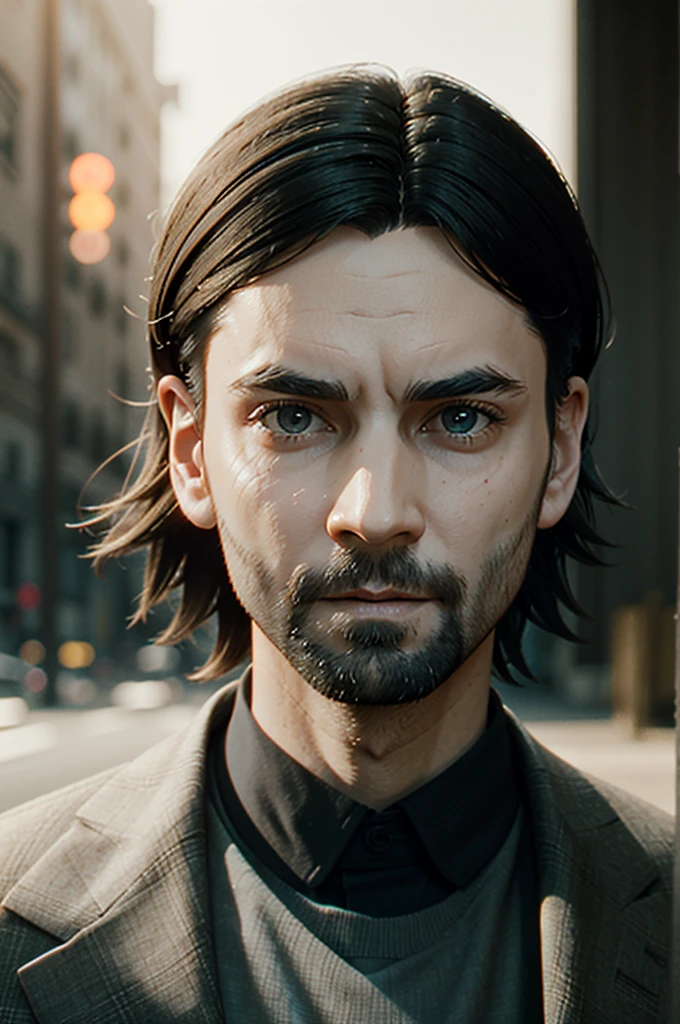 ((masterpiece, best quality)), AWAlan, 1boy, solo, facial hair, black hair,  ilya kuvshinov, trending on Artstation, 2. 0, model pose, very coherent symmetrical artwork, depth field, unreal engine, cinematic, hyper realism, high detail, octane cinema 4 d render, a 2 4 cinematography, 8 k