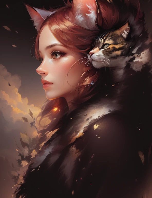 woman with a cat&#39;s head and horns on her head, gorgeous digital art, beautiful digital artwork, beautiful digital art, very beautiful digital art, beautiful gorgeous digital art, Inspiring digital art, exquisite digital illustration, stunning digital art, digital art fantasy, colorful digital fantasy art, beautiful fantasy portrait, stunning digital illustration, digital art fantasy, beautiful digital illustration