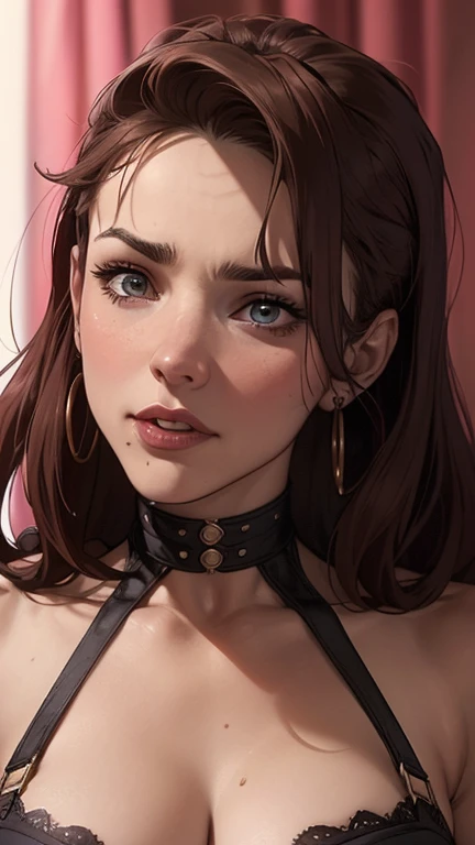 a close up of a woman with a very nervoso expression on her face, nervoso look, fierce expression 4k, raiva. hiper detalhado, nervoso expression, nervoso looking, an nervoso expression, very nervoso expression, scary nervoso pose, nervoso face, nervoso 8 k, highly detailed nervoso anime face, very nervoso, nervoso, evil expression, artgerm detalhadoum close de uma mulher com uma blusa preta e um colar, maquiagem suave, portrait of Barbara Palvin, rosto extremamente lindo, rosto perfeito ), rosto bonito e atraente, ana de armas portrait, Retrato de Sophie Mudd, linda garota modelo, rosto lindo, Barbara Palvin, rosto sexy com maquiagem completa, rosto lindo feminino, rosto muito lindo, maquiagem sutil