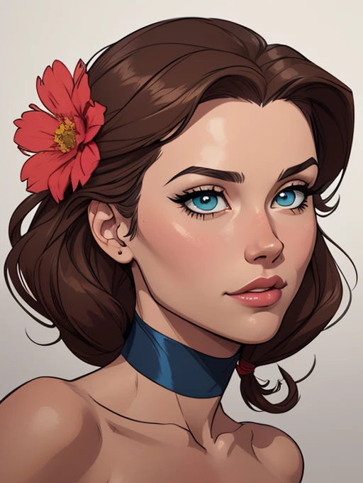 Personagem mulher estilo atompunk Fiona rainha Anna de Arendelle com marcas de guerras Imagem de desenho animado de uma mulher .Ilustra??o estilo desenho animado, estilo de arte dos desenhos animados, estilo de arte dos desenhos animados, digital illustration style, estilo atompunk design de personagens altamente detalhado, arte digital detalhada coragem, Forest fan art, Design de personagens de retrato, beautiful digital illustration, retrato de alta qualidade, Arte em quadrinhos, mulher jovem cabelo com transas lindas . Queen Anna of ArendelleBeautiful lined eyes Medium large bust and wonderful sexy clothes. image expression of sexual desire from waist to head illustration Queen Anne of Arendelle atompunk style Fallout 4 style pose a close-up of a woman with a flower in her hair, obras de arte no estilo de guweiz, extremely detailed digite germe, digite germe. alto detalhe, style digite germe, digite germe. anime illustration, digite germe portrait, even model | digite germe, digite germe and rossdraws playboy 