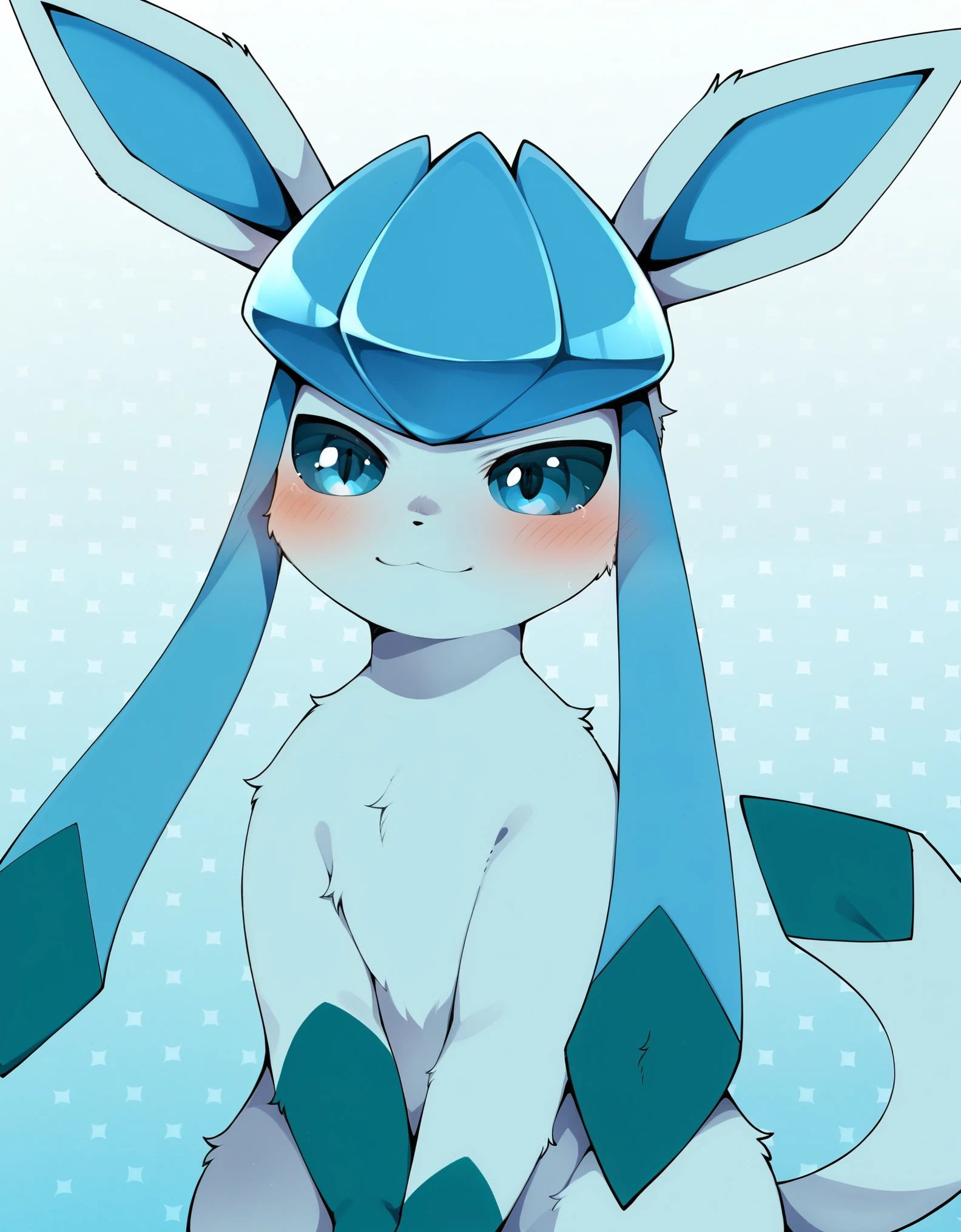 score_9, score_8_up, score_7_up, score_6_up, source_anime, rating_safe, Glaceon, Pokemon, furry female, solo