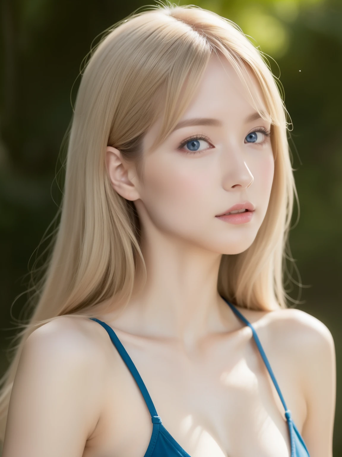 幻想的な空間に佇むbeautiful女性, nude, 98k, {{masterpiece}}, highest quality, expensive quality:1.4), {{[[Front view}}, eye_touch,Multiple photo poses)]], Very cute face, and very pretty eyes, Cute Images, Cute Images, {{Half Body}}, {{{{{{{{Long legs}}}}}}}}, {{{{Sexy Body}}}}, {{{{{{背のexpensive女性}}}}}}, {{Height: 177cm}}, alone, beautiful, Lovely, Adorable, Pale skin, {{18〜22 year old German woman}}, look beautiful German girl and blue eyes or green eyes with platinum blonde hair color), Scandinavian German women, {{{{{{{{{{Half Girl}}}}}}}}}}, {{{{{{{{{{expensive_Heel}}}}}}}}}},Large Breasts，Cowboy Shot