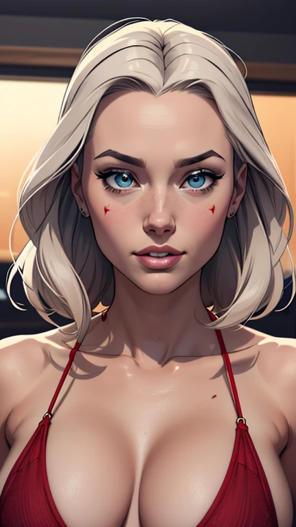 Female style Deborah Ann Woll beautiful breasts symmetrical medium breasts Fiona with war marks Cartoon image of a woman .Ilustra??o estilo desenho animado, estilo de arte dos desenhos animados, estilo de arte dos desenhos animados, digital illustration style, estilo um close de uma mulher com cabelos loiros e olhos azuis, rossdraws global illumination, Ross Draws 1. 0, style digite germe, digite germe and atey ghailan, Retrato de RossDraws, digite germe style, even model | digite germe, extremely detailed digite germe, Ross Draws 2. 0, digite germe detailed do