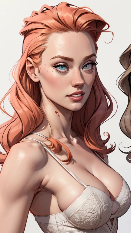 Female style Deborah Ann Woll beautiful breasts symmetrical medium breasts Fiona with war marks Cartoon image of a woman .Ilustra??o estilo desenho animado, estilo de arte dos desenhos animados, estilo de arte dos desenhos animados, digital illustration style, estilo um close de uma mulher com cabelos loiros e olhos azuis, rossdraws global illumination, Ross Draws 1. 0, style digite germe, digite germe and atey ghailan, Retrato de RossDraws, digite germe style, even model | digite germe, extremely detailed digite germe, Ross Draws 2. 0, digite germe detailed do roupas do interior