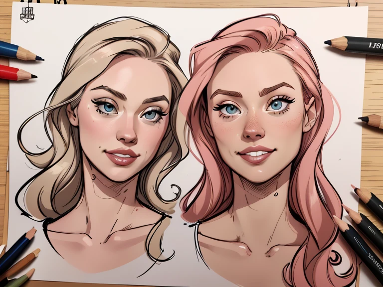 Female style Deborah Ann Woll beautiful breasts symmetrical medium breasts Fiona with war marks Cartoon image of a woman .Ilustra??o estilo desenho animado, estilo de arte dos desenhos animados, estilo de arte dos desenhos animados, digital illustration style, estilo um close de uma mulher com cabelos loiros e olhos azuis, rossdraws global illumination, Ross Draws 1. 0, style digite germe, digite germe and atey ghailan, Retrato de RossDraws, digite germe style, even model | digite germe, extremely detailed digite germe, Ross Draws 2. 0, digite germe detailed do roupas de executiva
